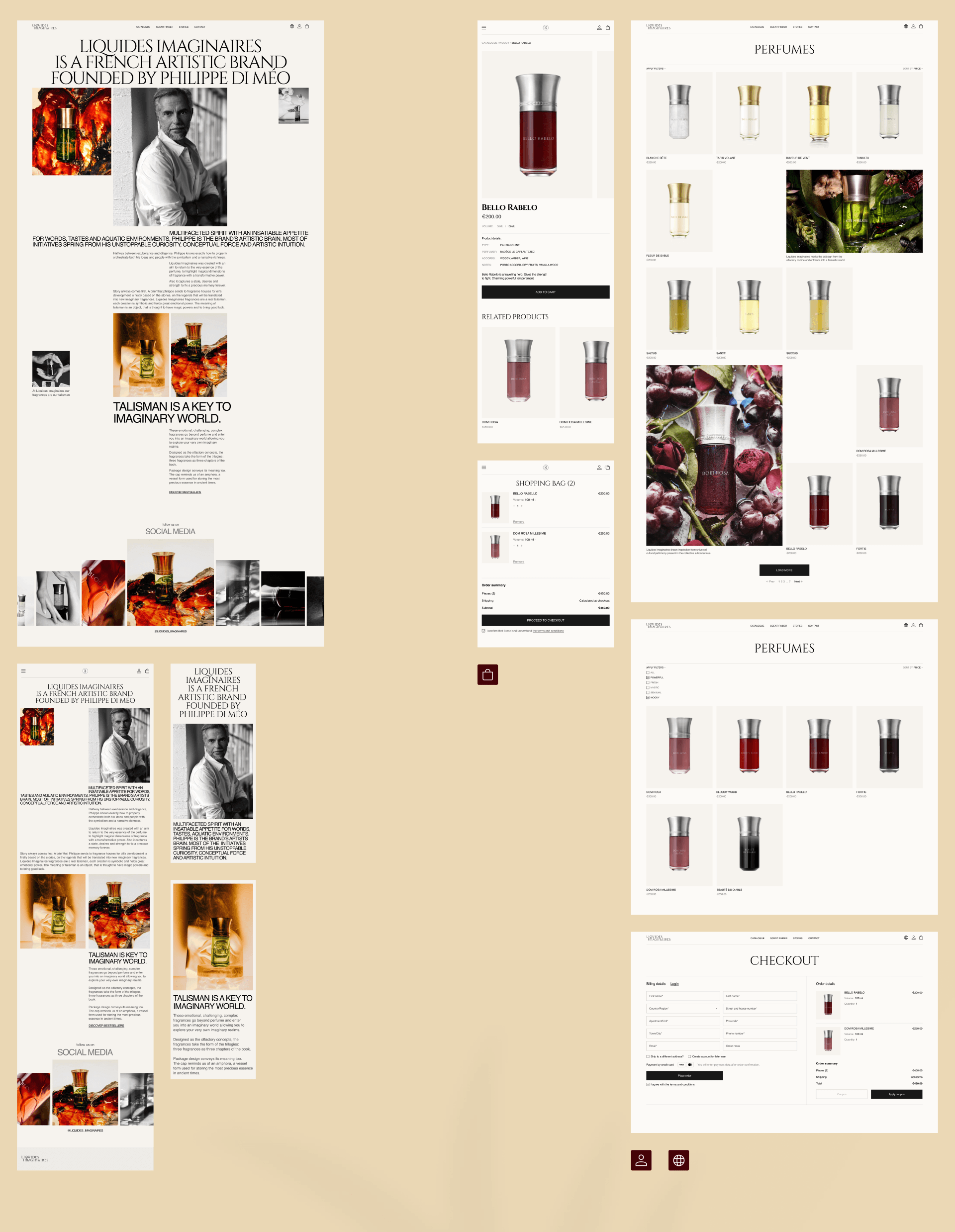 Liquides Imaginaires | Ecommerce Redesign — Изображение №7 — Интерфейсы, Анимация на Dprofile