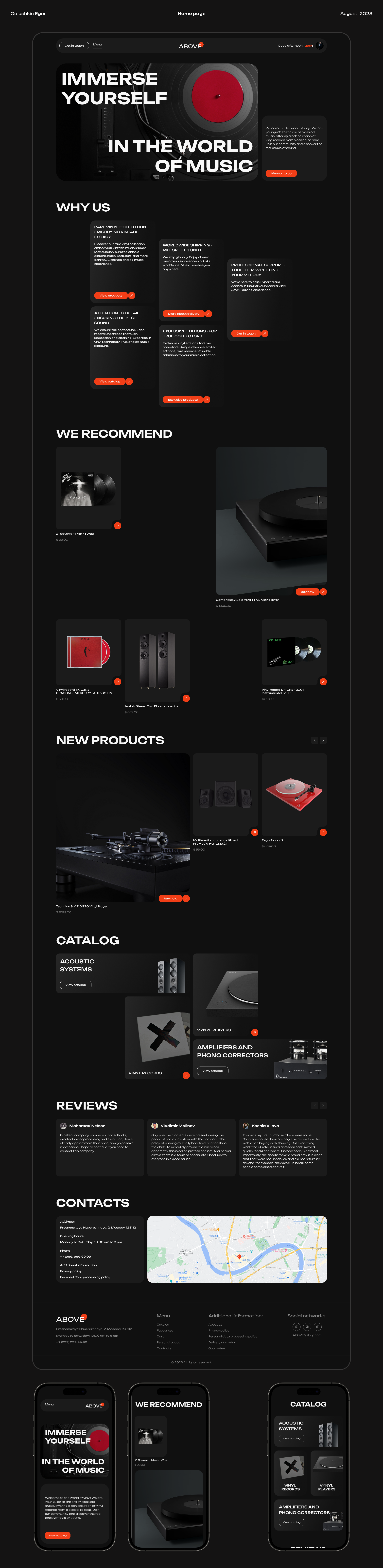 Above | Web and UX/UI | E-commerce — Изображение №5 — Интерфейсы на Dprofile