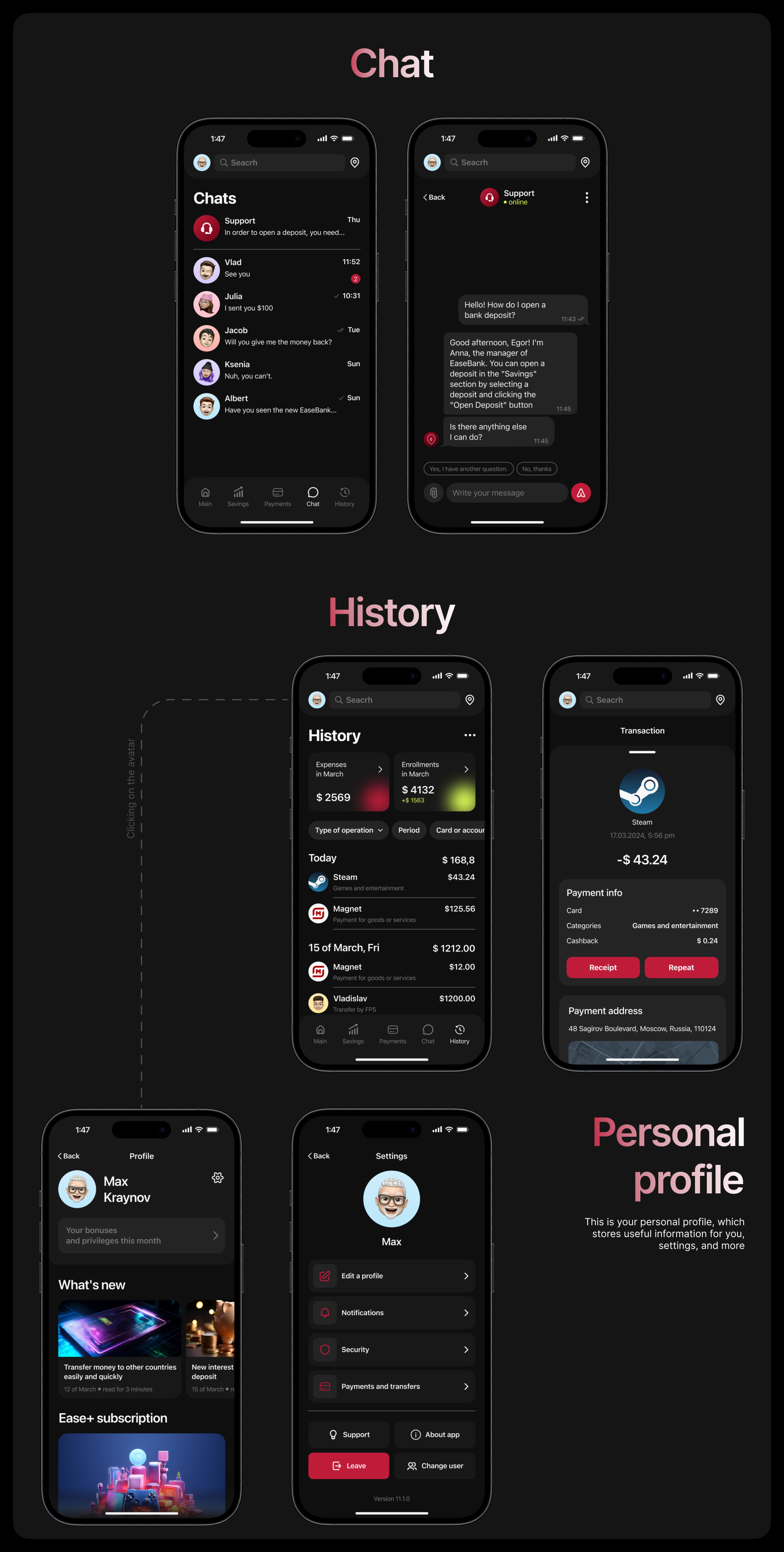 Ease Bank | Mobile App — Изображение №18 — Интерфейсы на Dprofile