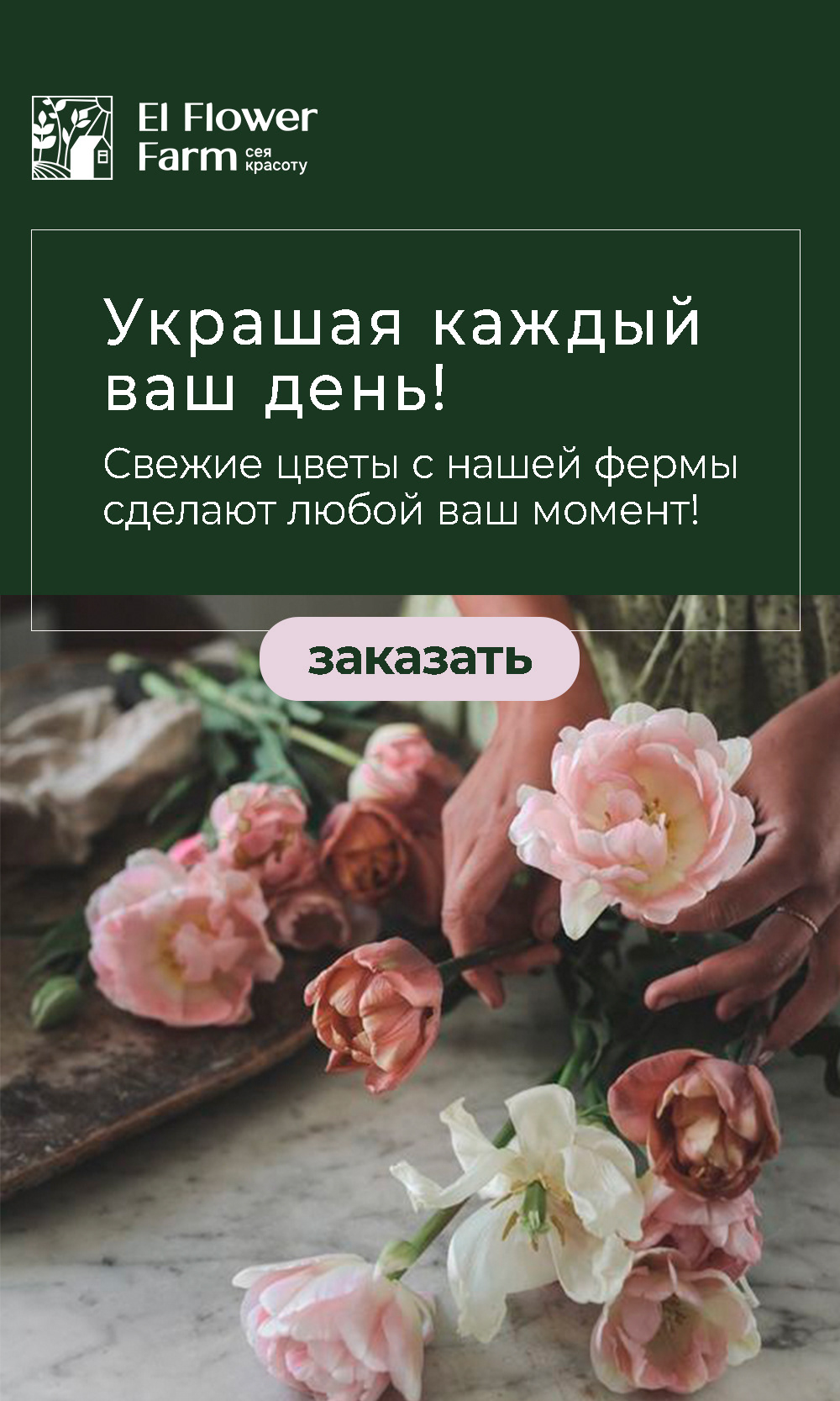 Рекламные баннеры и дизайн соцсетей для цветочной фермы — Изображение №5 — Графика, Маркетинг на Dprofile