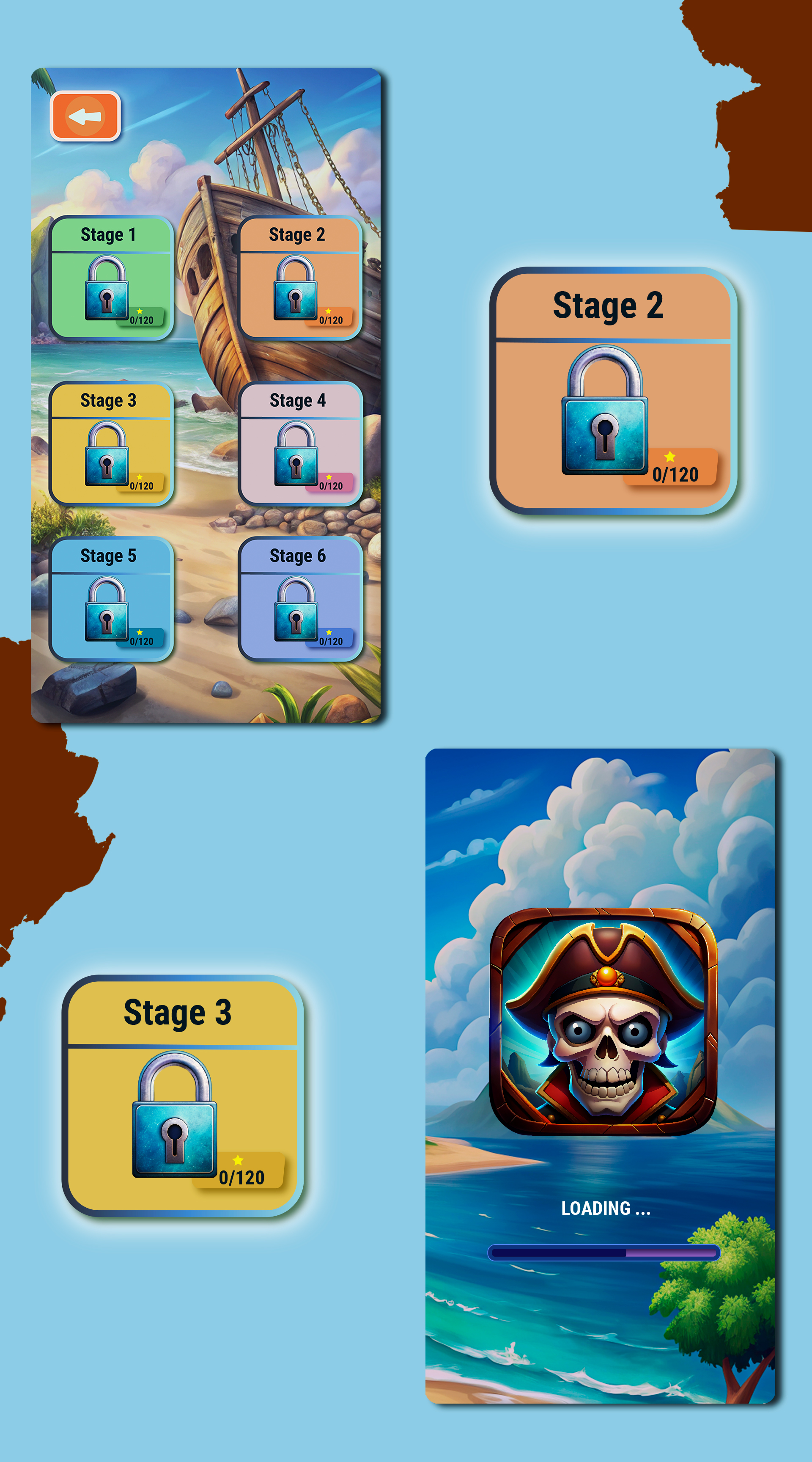 Мобильная игра про пиратов — Изображение №9 — Иллюстрация, Графика на Dprofile