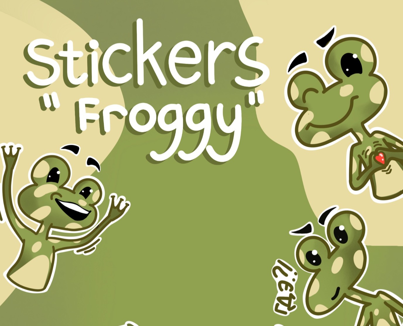 Froggy sticker pack — Иллюстрация на Dprofile