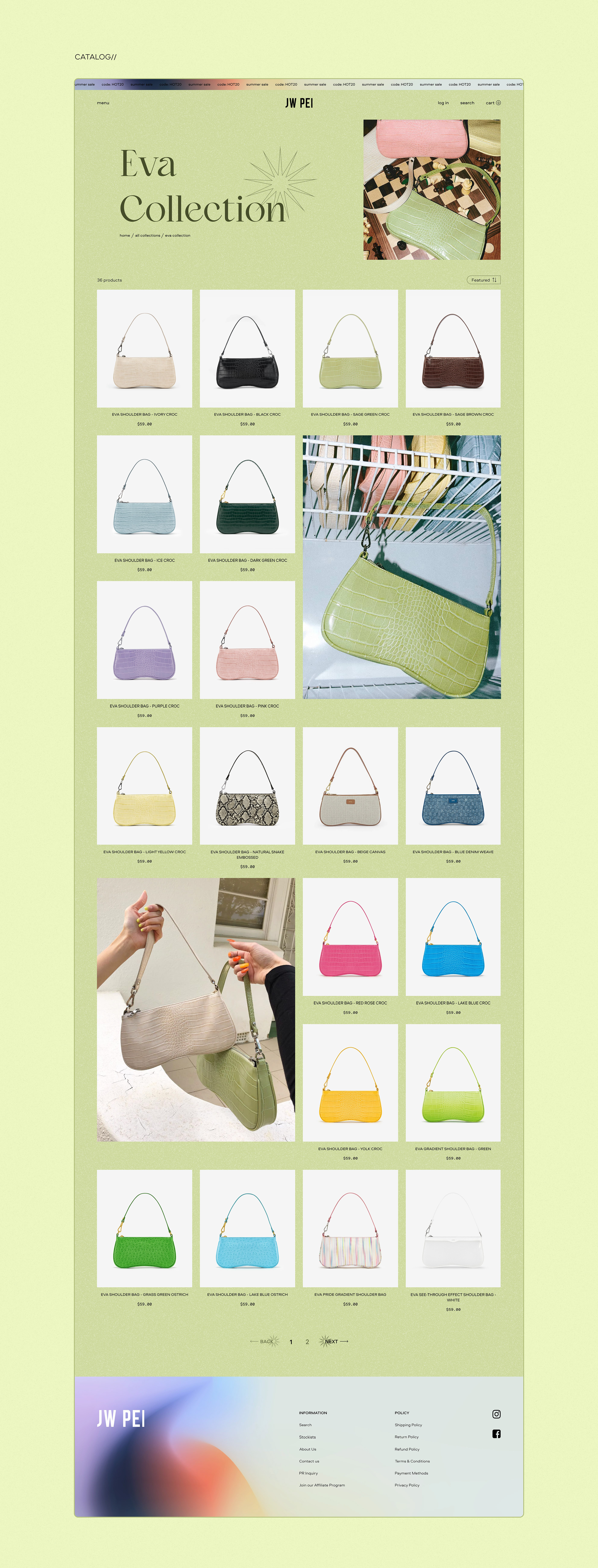 JW PEI | Bags Website — Изображение №3 — Интерфейсы на Dprofile