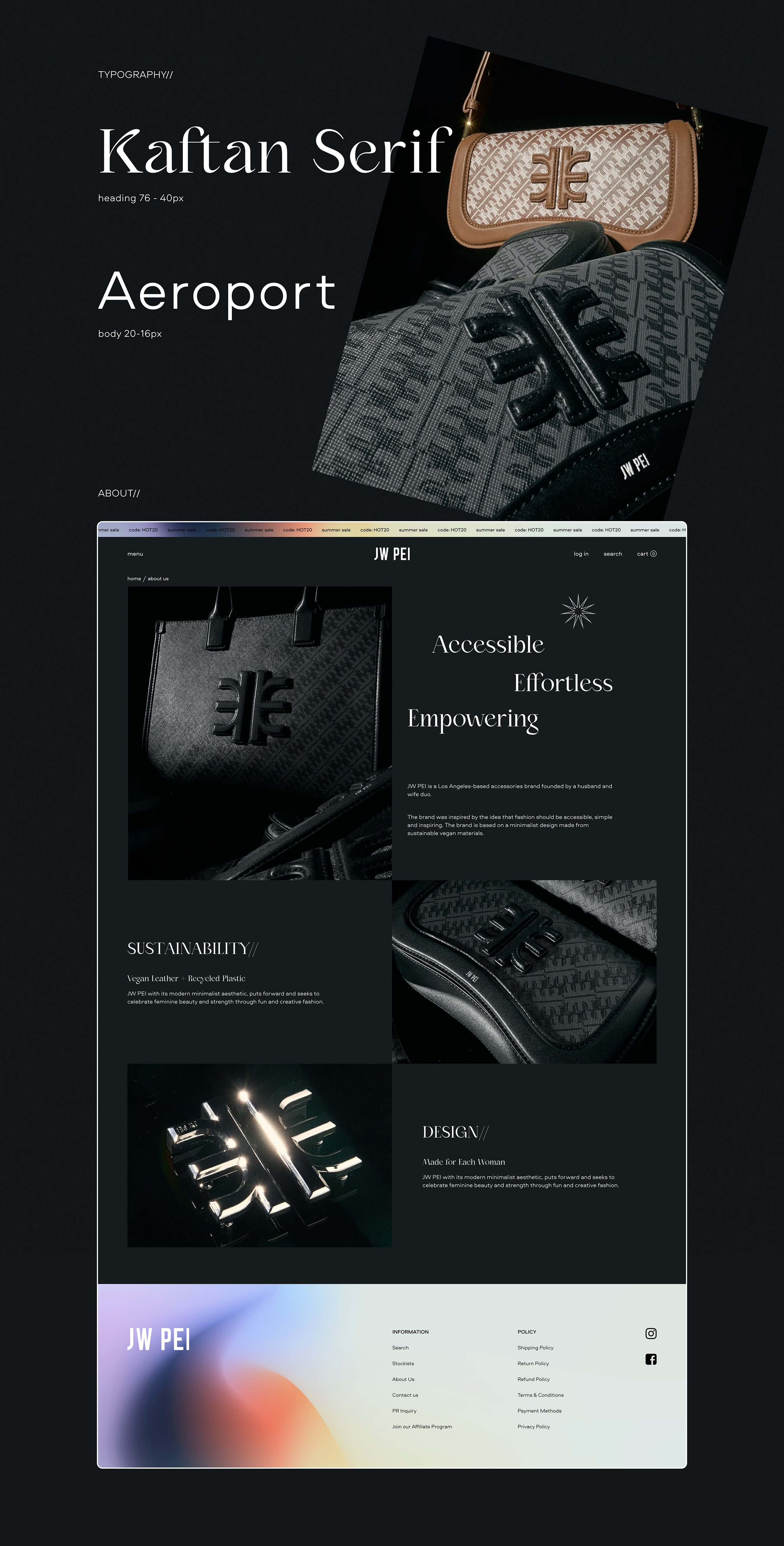 JW PEI | Bags Website — Изображение №6 — Интерфейсы на Dprofile