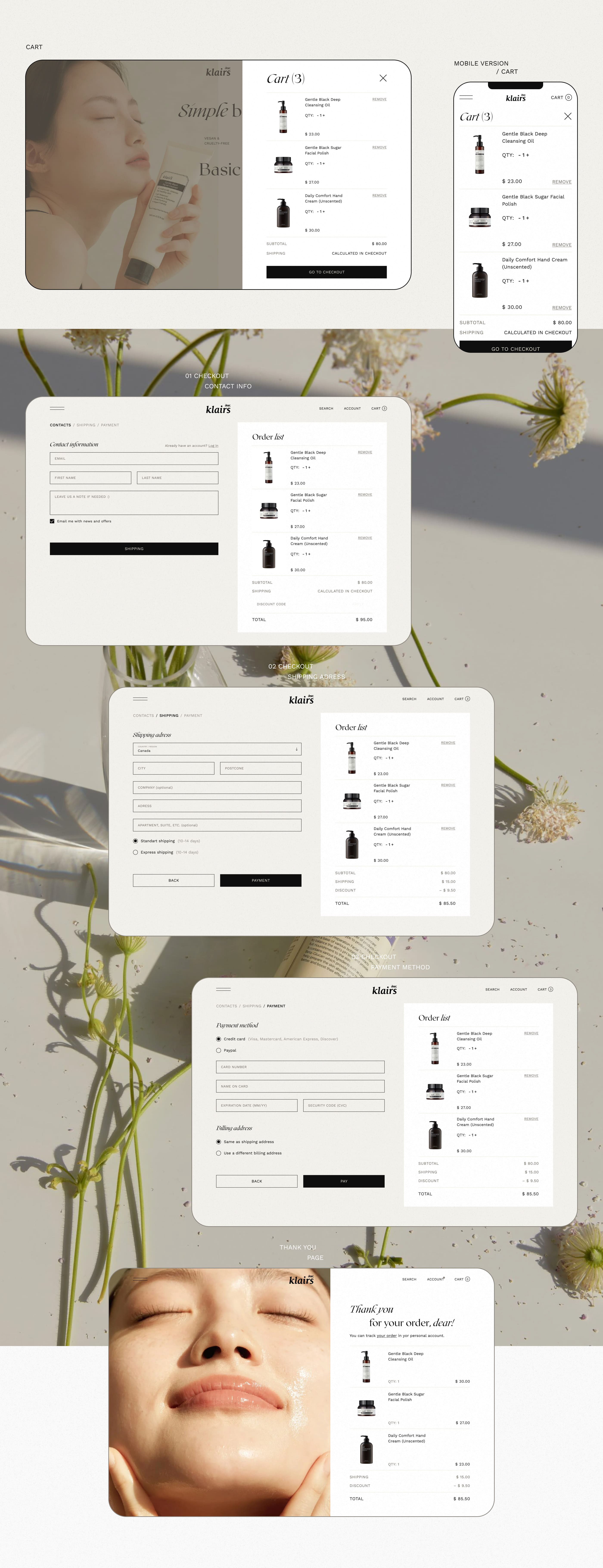 Dear, Klaris | Cosmetics Website — Изображение №10 — Интерфейсы на Dprofile