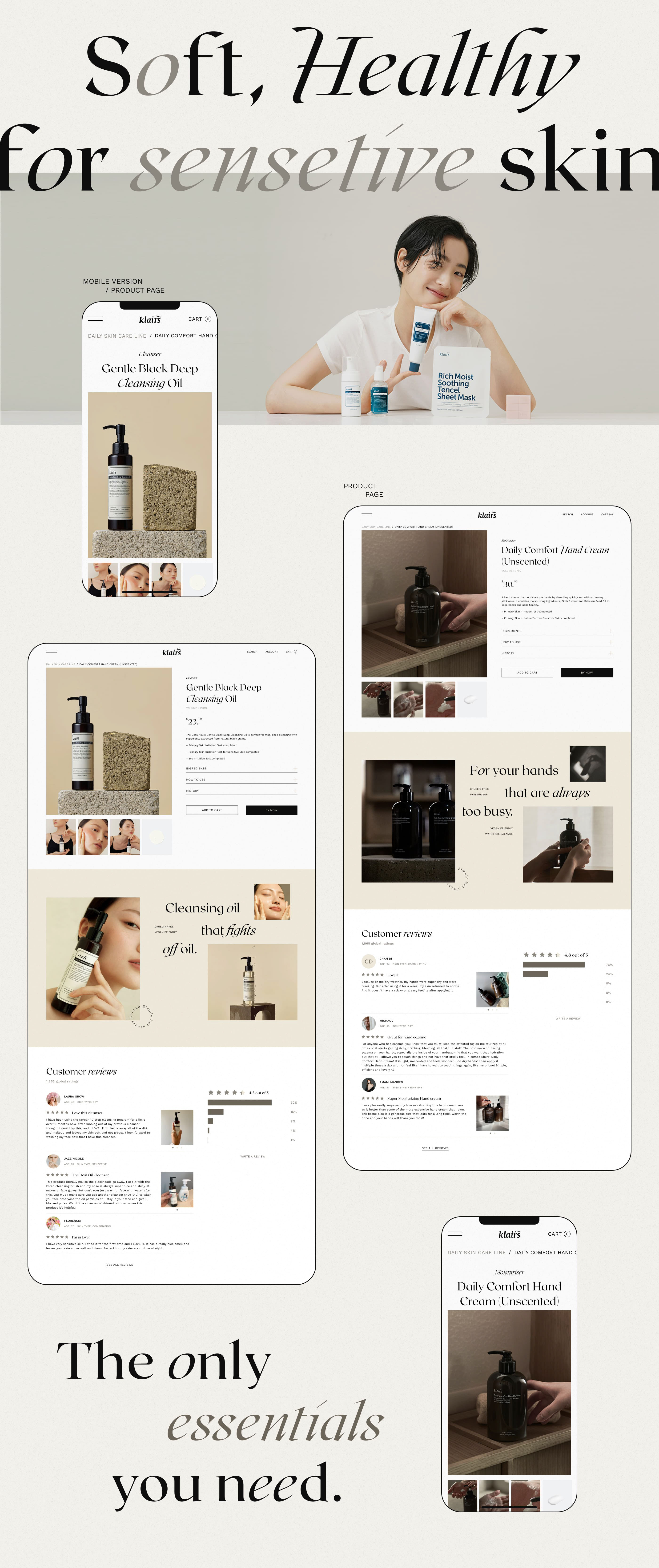 Dear, Klaris | Cosmetics Website — Изображение №8 — Интерфейсы на Dprofile