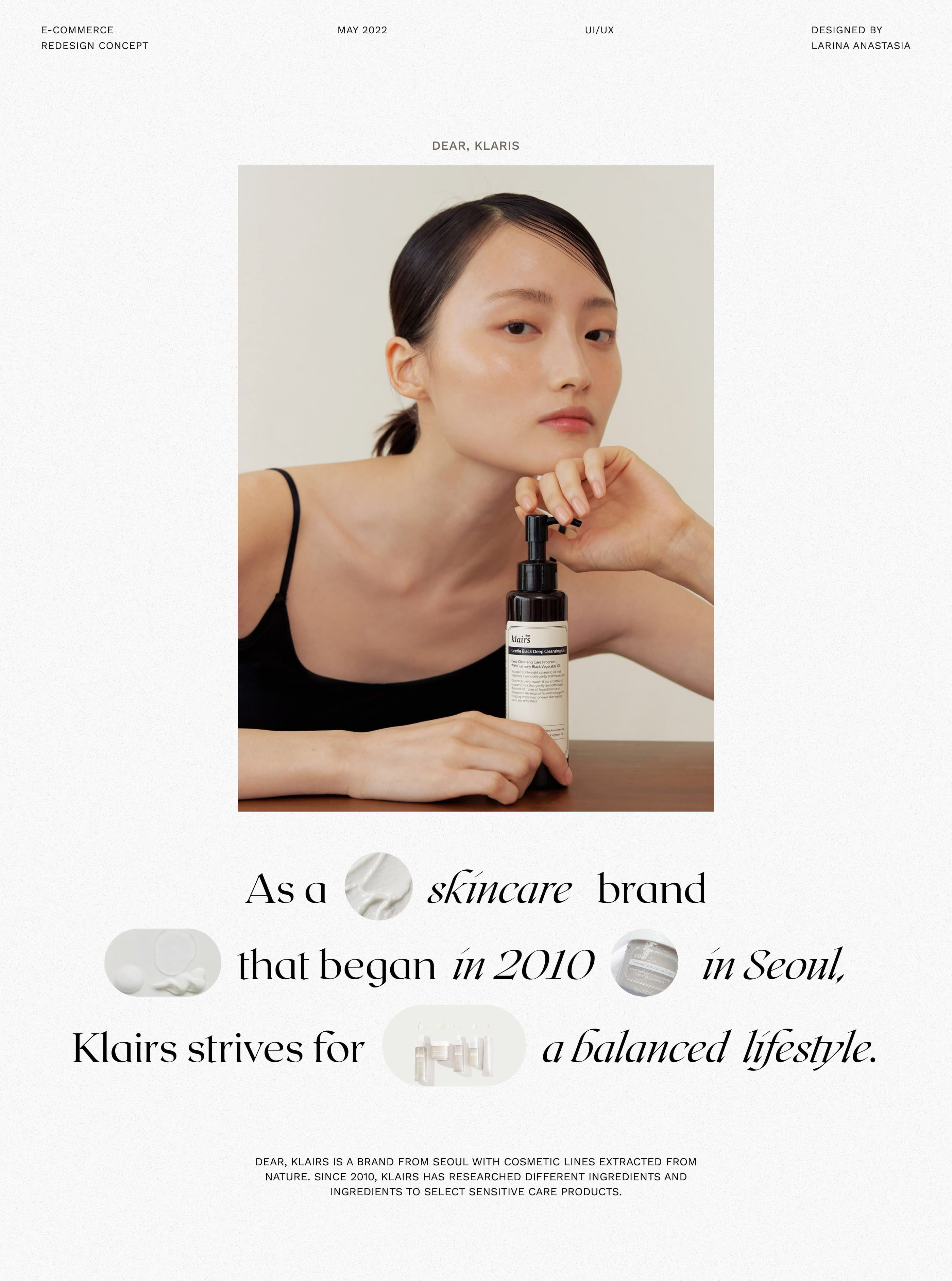Dear, Klaris | Cosmetics Website — Изображение №1 — Интерфейсы на Dprofile