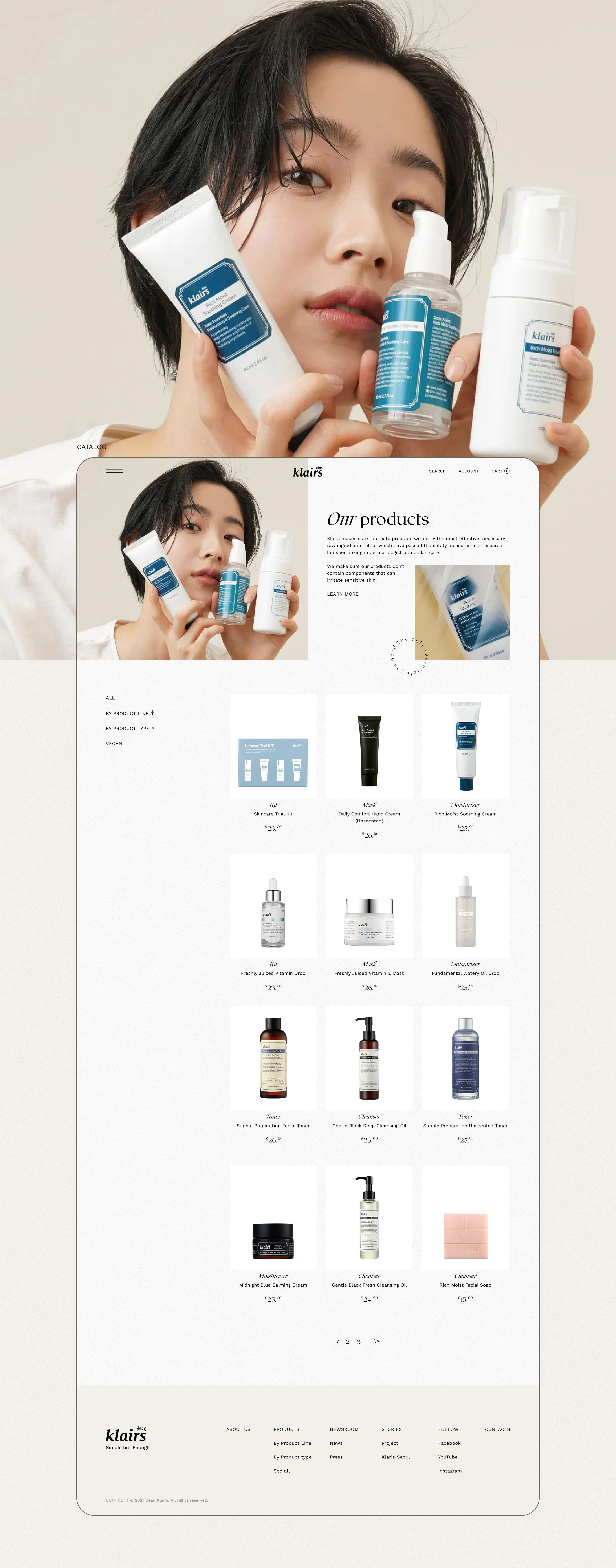 Dear, Klaris | Cosmetics Website — Изображение №7 — Интерфейсы на Dprofile