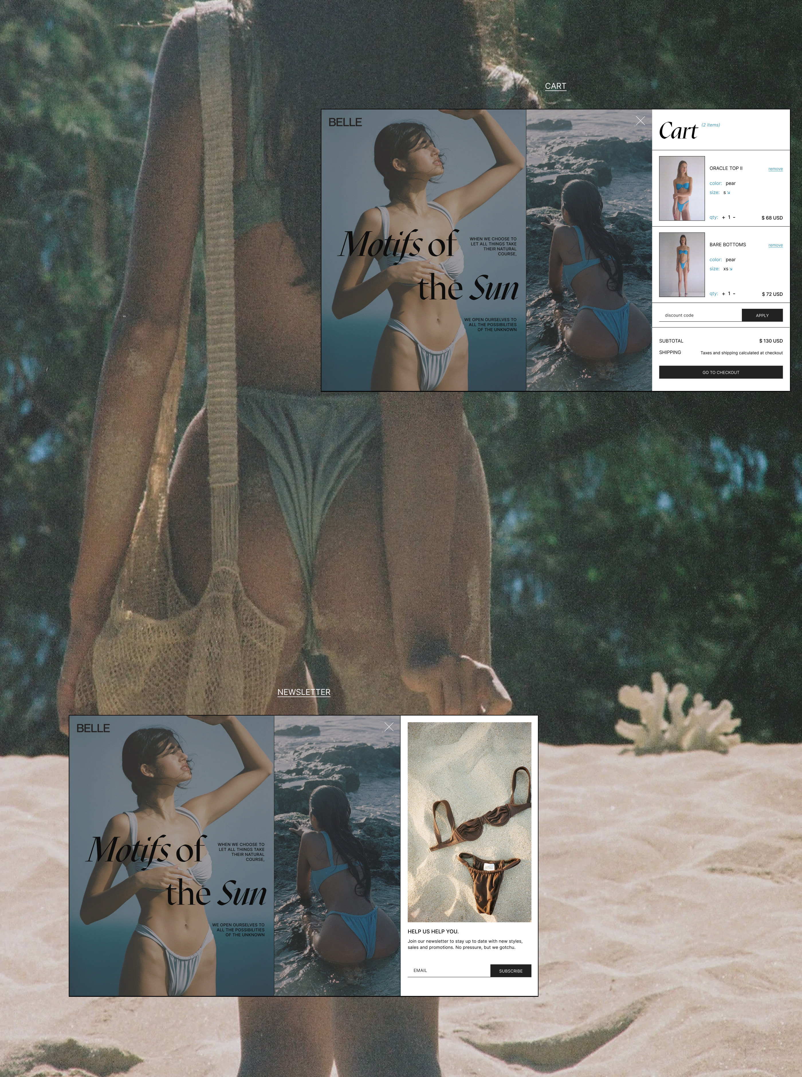 BELLE | Swimwear website — Изображение №11 — Интерфейсы на Dprofile