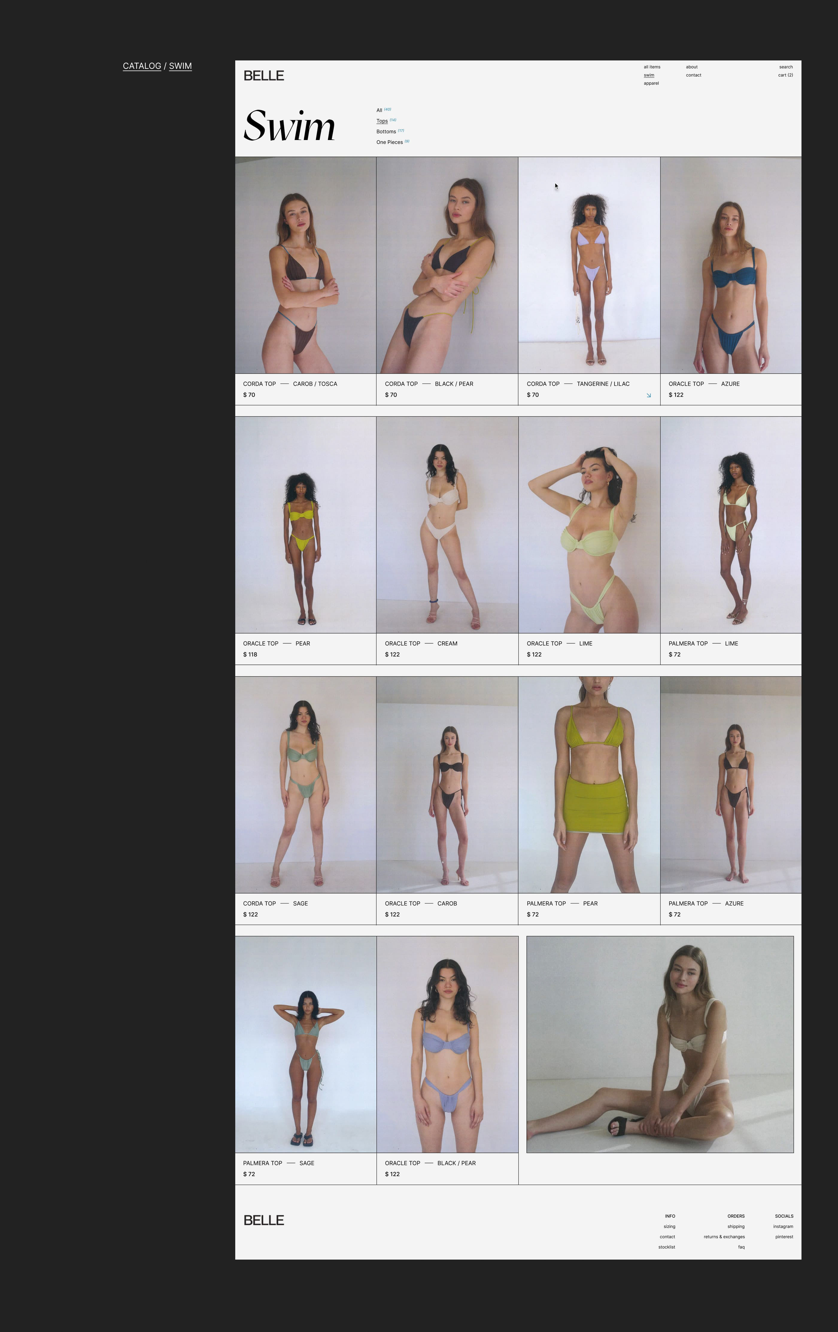 BELLE | Swimwear website — Изображение №9 — Интерфейсы на Dprofile