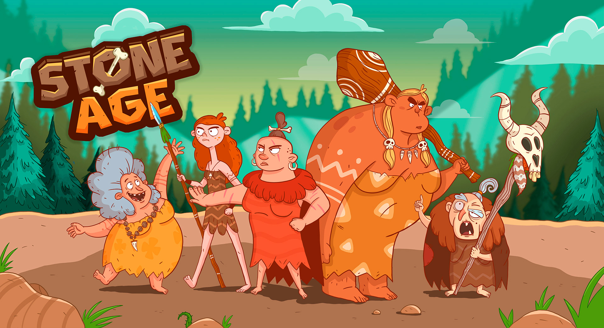 Stone Age Women | character design — Изображение №4 — Иллюстрация на Dprofile