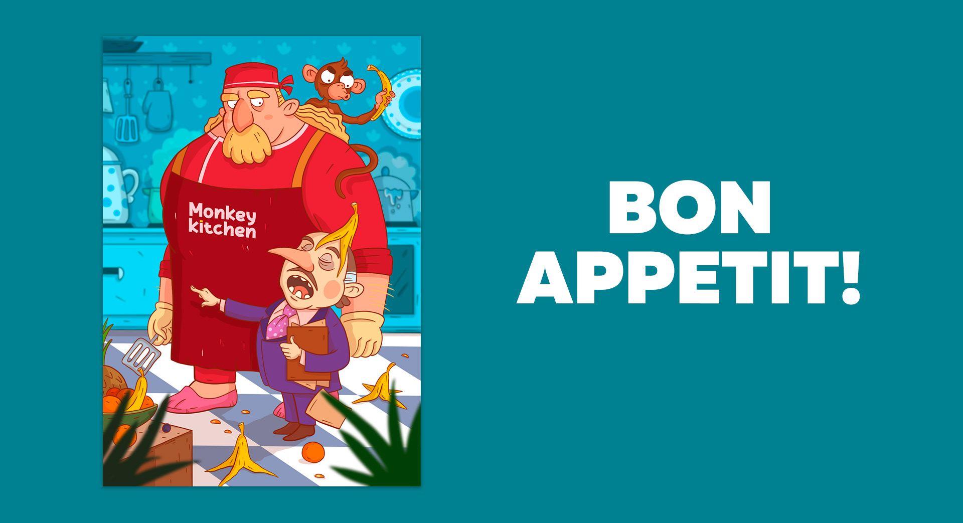 Monkey Kitchen | illustration — Изображение №3 — Иллюстрация на Dprofile