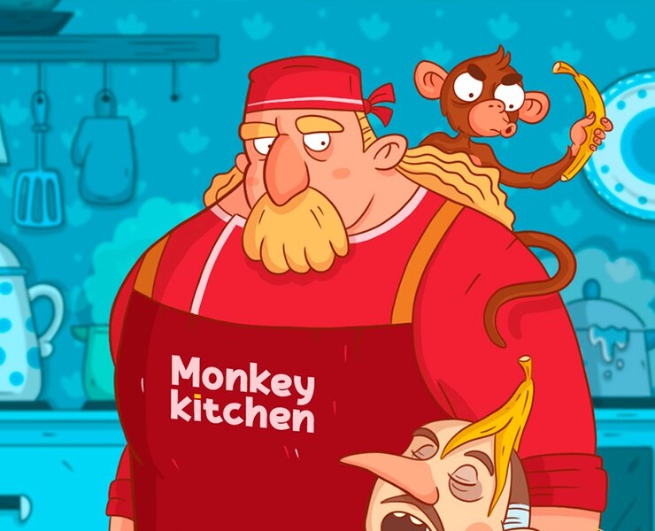 Monkey Kitchen | illustration — Иллюстрация на Dprofile