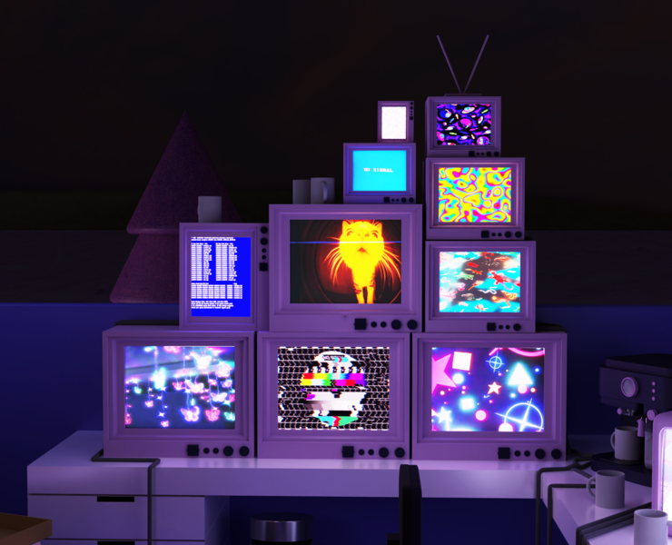 tv room — Интерфейсы, 3D на Dprofile