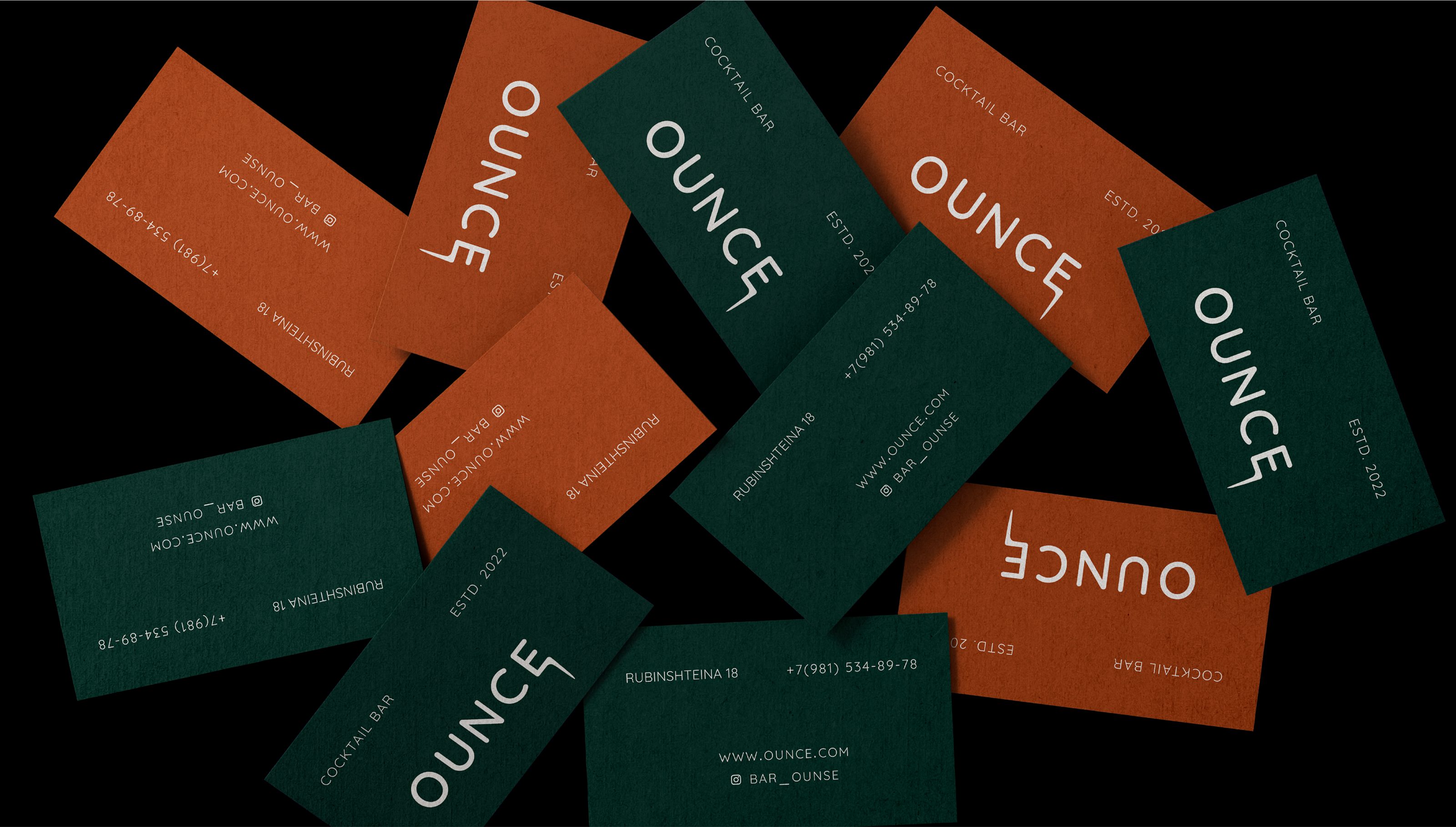 Bar"OUNCE" | visual identity — Изображение №4 — Брендинг, Графика на Dprofile