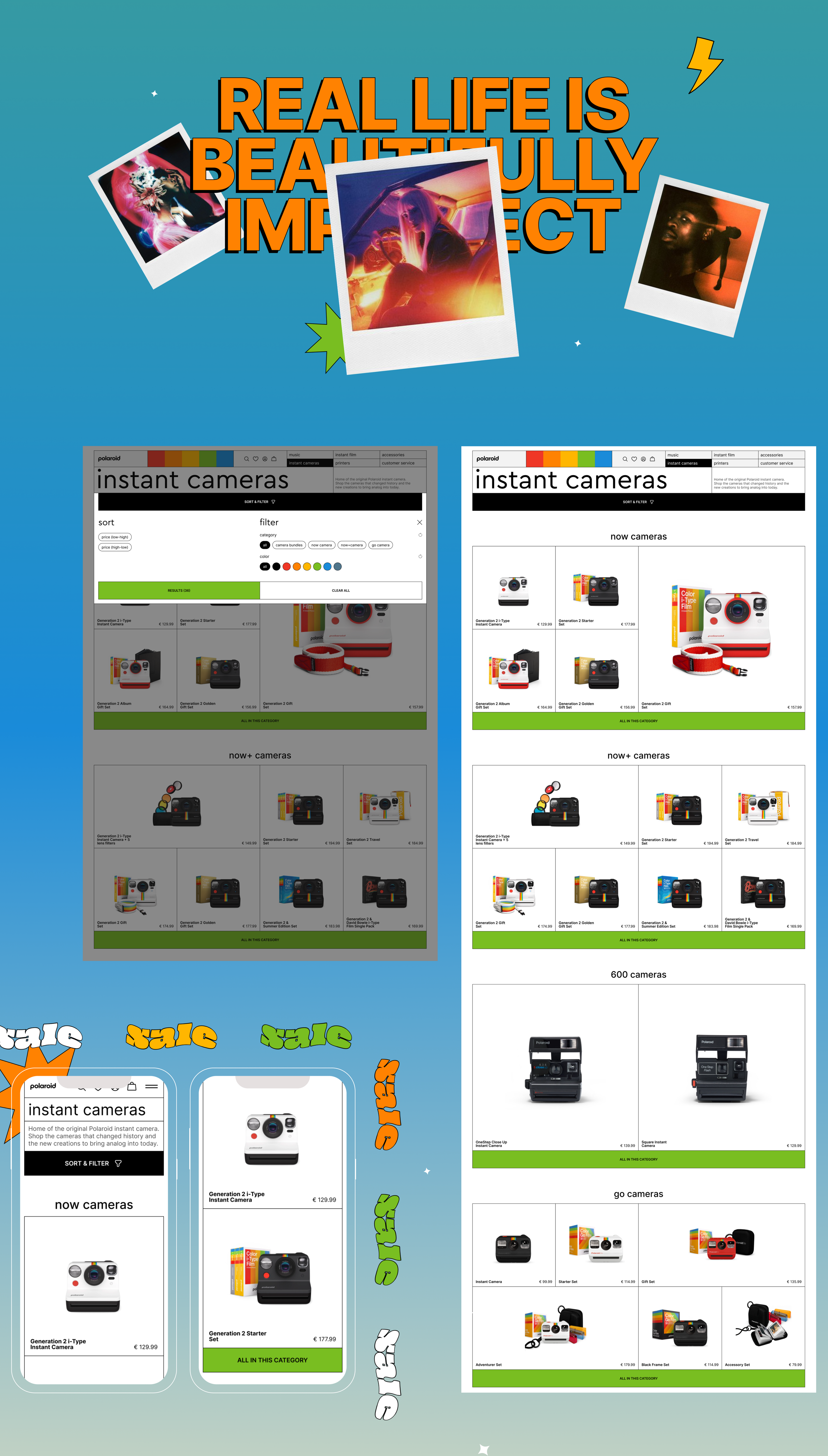Polaroid | e-commerce redesign — Изображение №3 — Интерфейсы, Брендинг на Dprofile