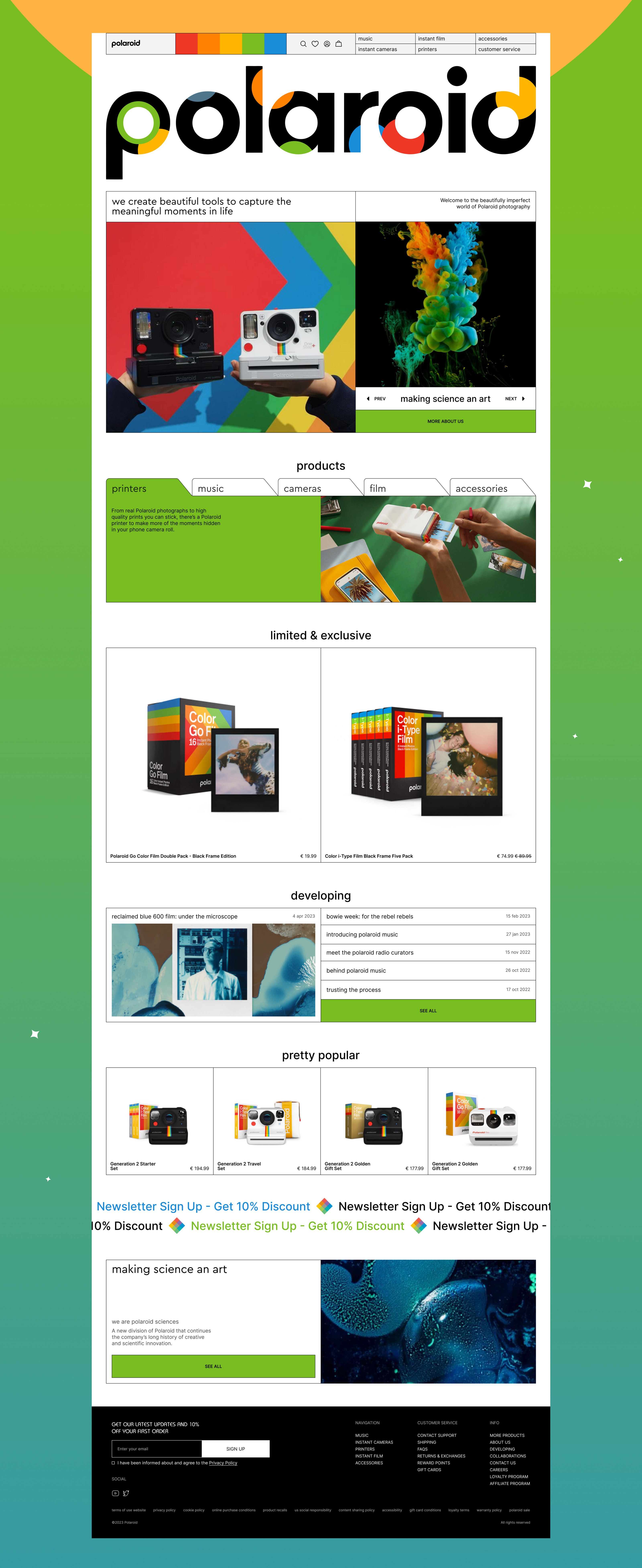 Polaroid | e-commerce redesign — Изображение №2 — Интерфейсы, Брендинг на Dprofile