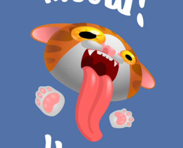 Screaming cat. Meow, human! — Иллюстрация на Dprofile