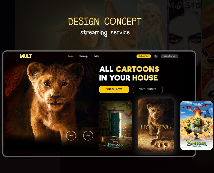 Streaming service «‎MULT»‎ — Интерфейсы на Dprofile
