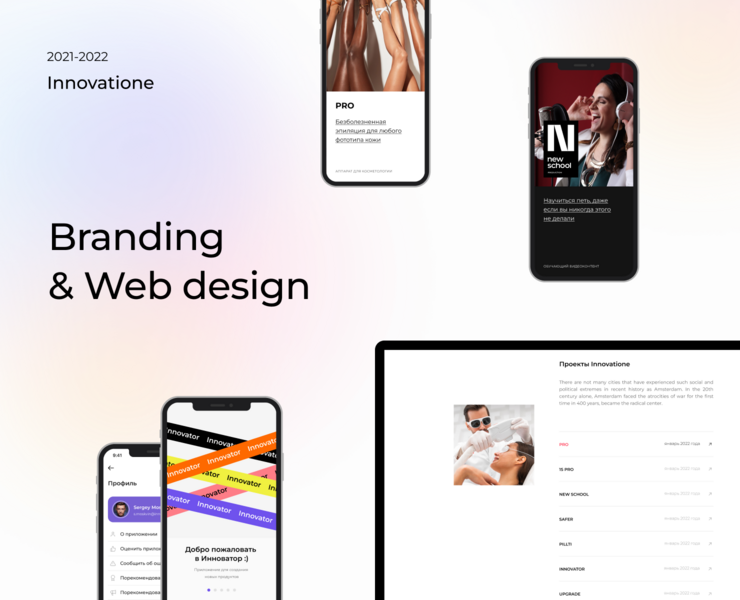 Innovatione — Интерфейсы, Брендинг на Dprofile
