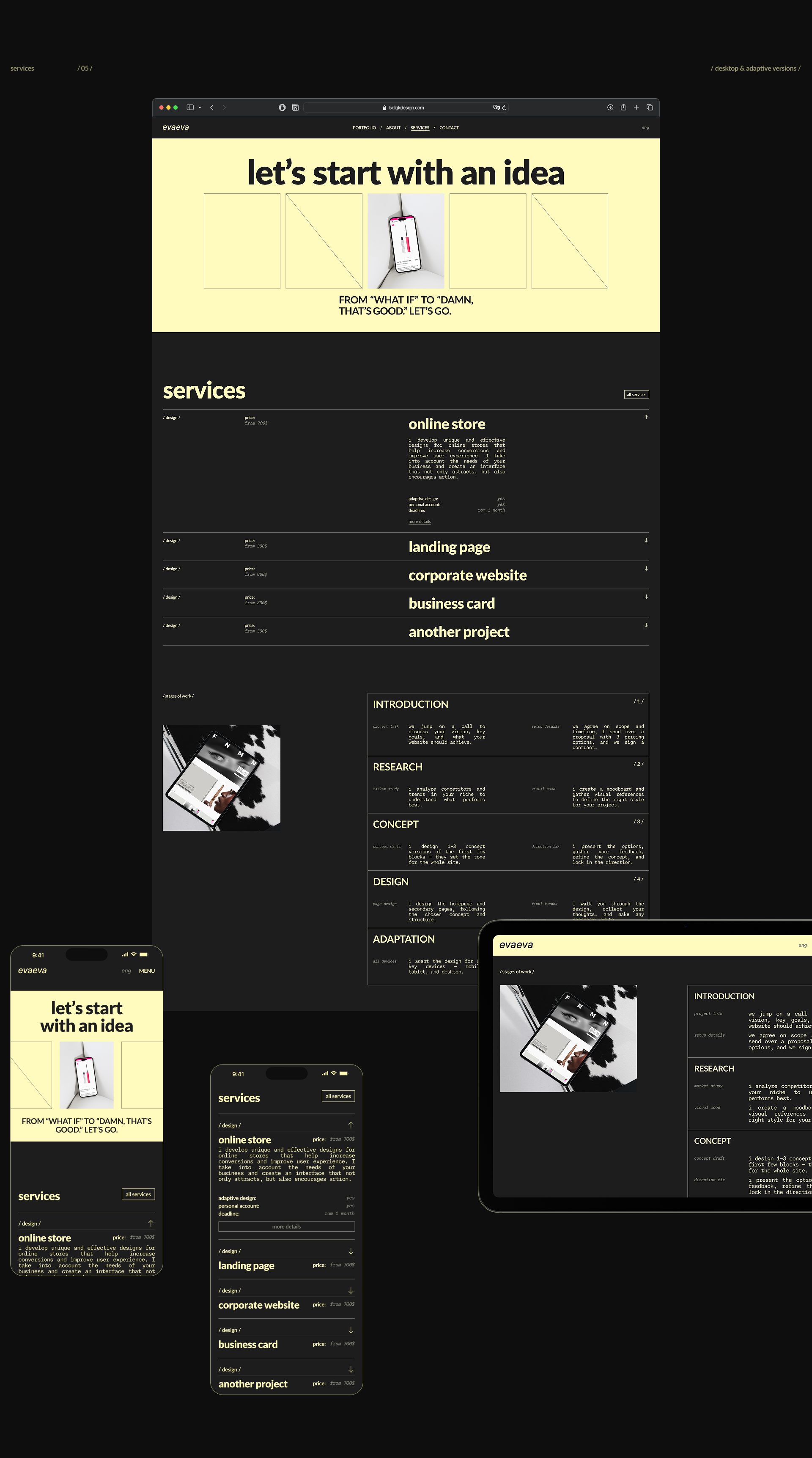 PORTFOLIO WEBSITE / EVAEVA — Изображение №11 — Интерфейсы на Dprofile
