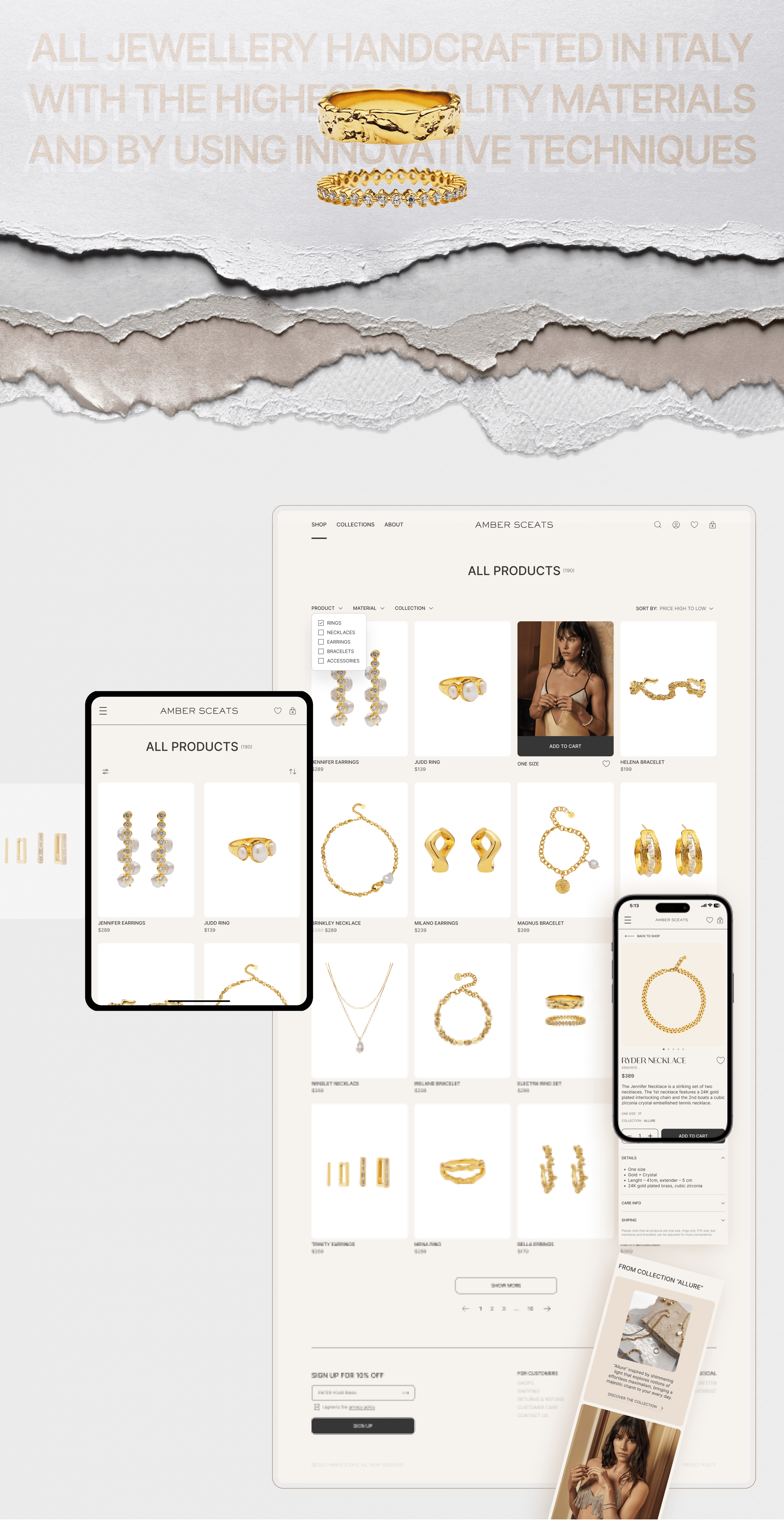 Amber Sceats | E-commerce — Изображение №5 — Интерфейсы, Брендинг на Dprofile