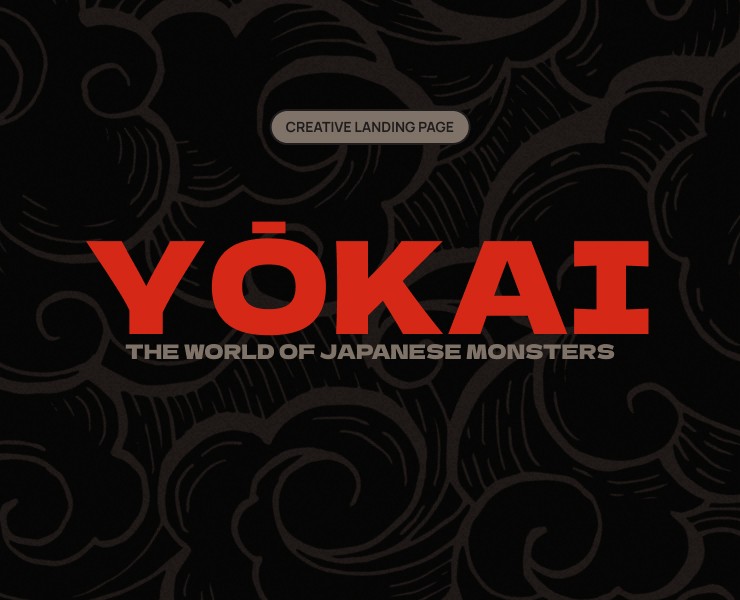 The World of Yokai — Landing page — Интерфейсы, Графика на Dprofile