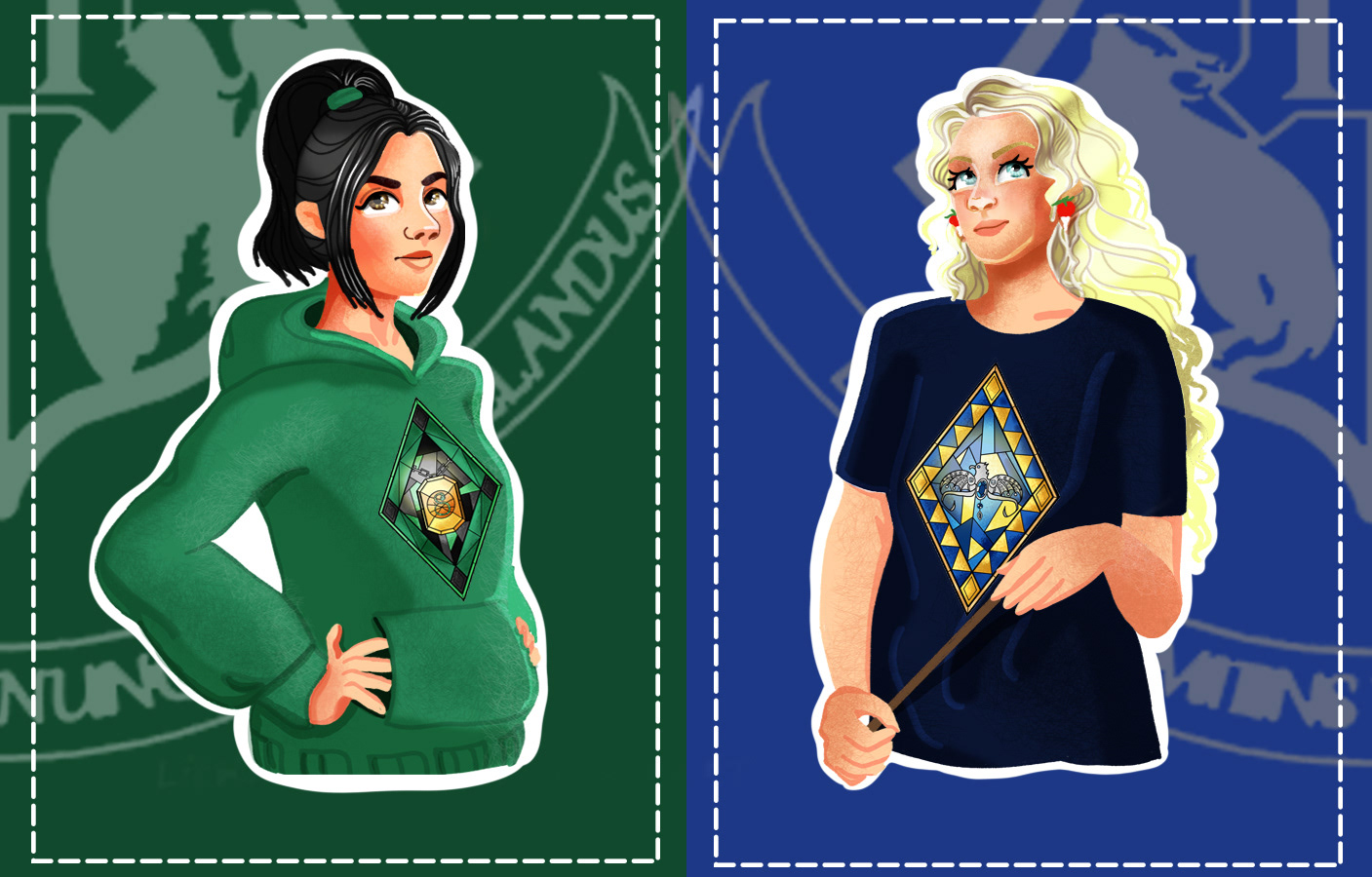 STAINED-GLASS WINDOWS OF HOGWARTS. Sports wear — Изображение №7 — Иллюстрация на Dprofile
