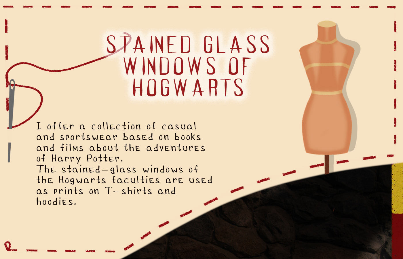 STAINED-GLASS WINDOWS OF HOGWARTS. Sports wear — Изображение №1 — Иллюстрация на Dprofile