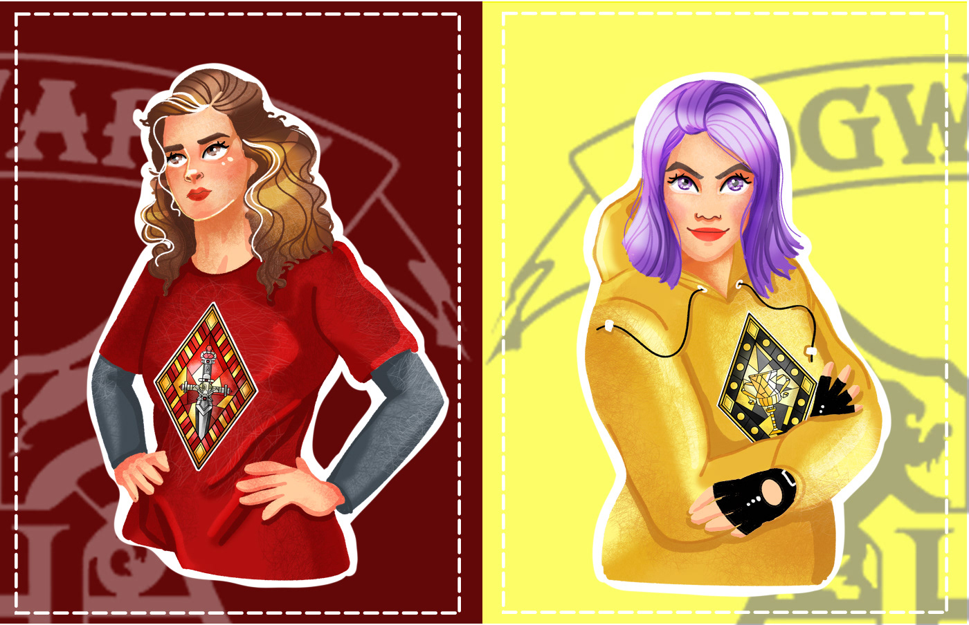 STAINED-GLASS WINDOWS OF HOGWARTS. Sports wear — Изображение №6 — Иллюстрация на Dprofile