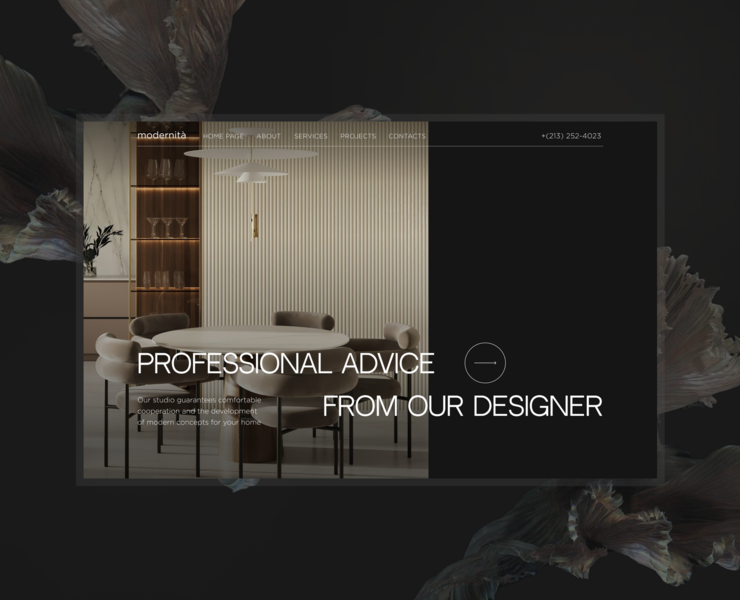 Interior design agency - website — Брендинг, Интерфейсы на Dprofile