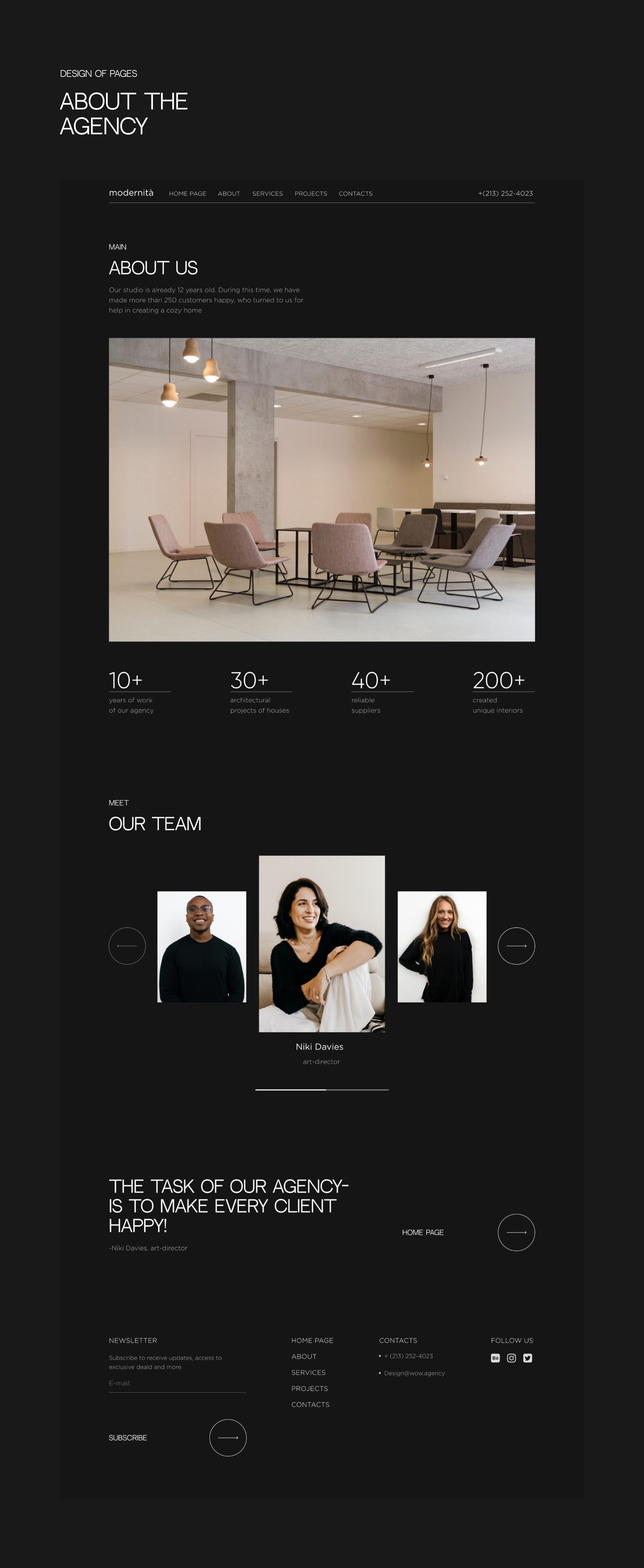 Interior design agency - website — Изображение №12 — Брендинг, Интерфейсы на Dprofile
