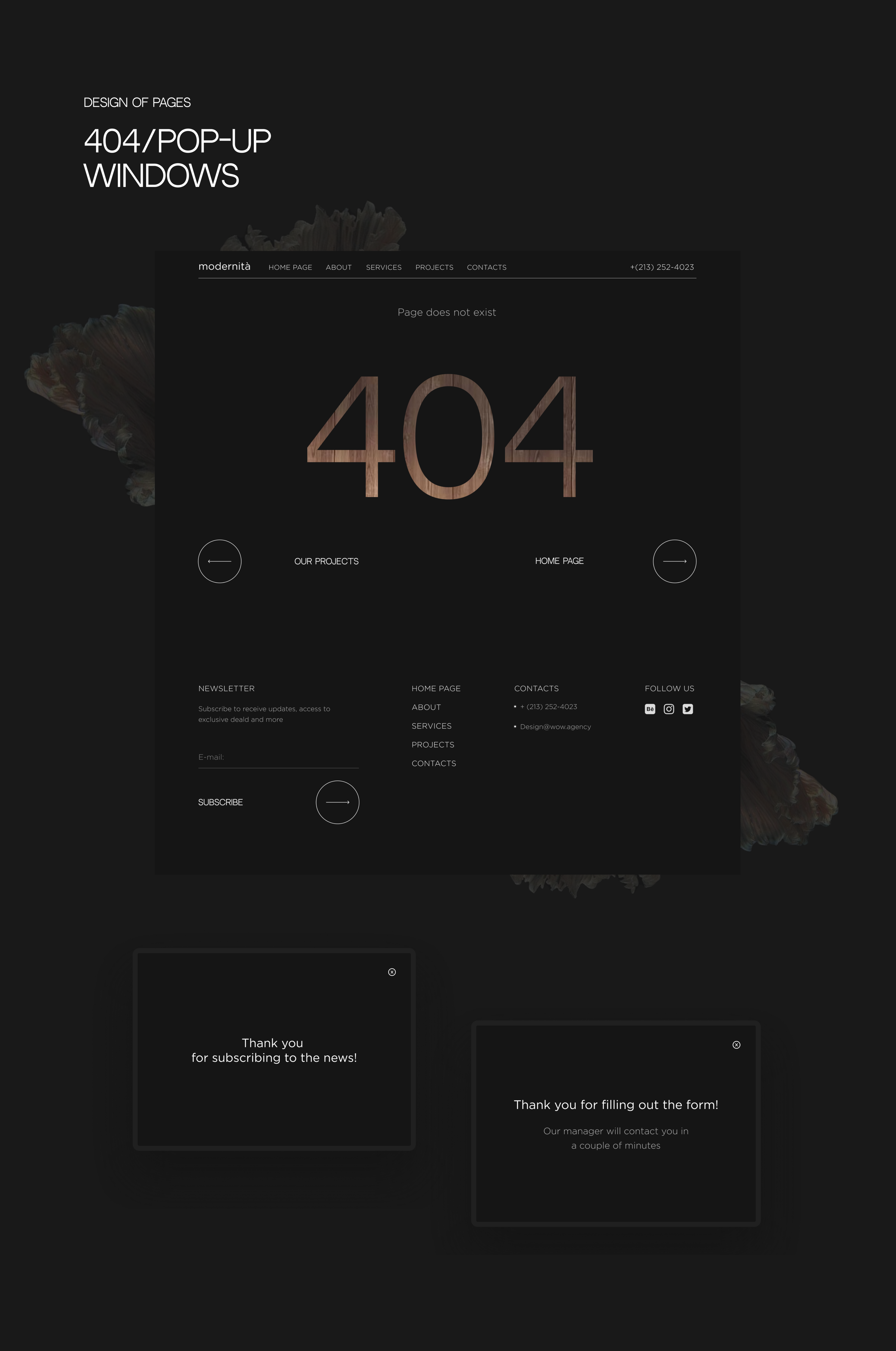 Interior design agency - website — Изображение №13 — Брендинг, Интерфейсы на Dprofile