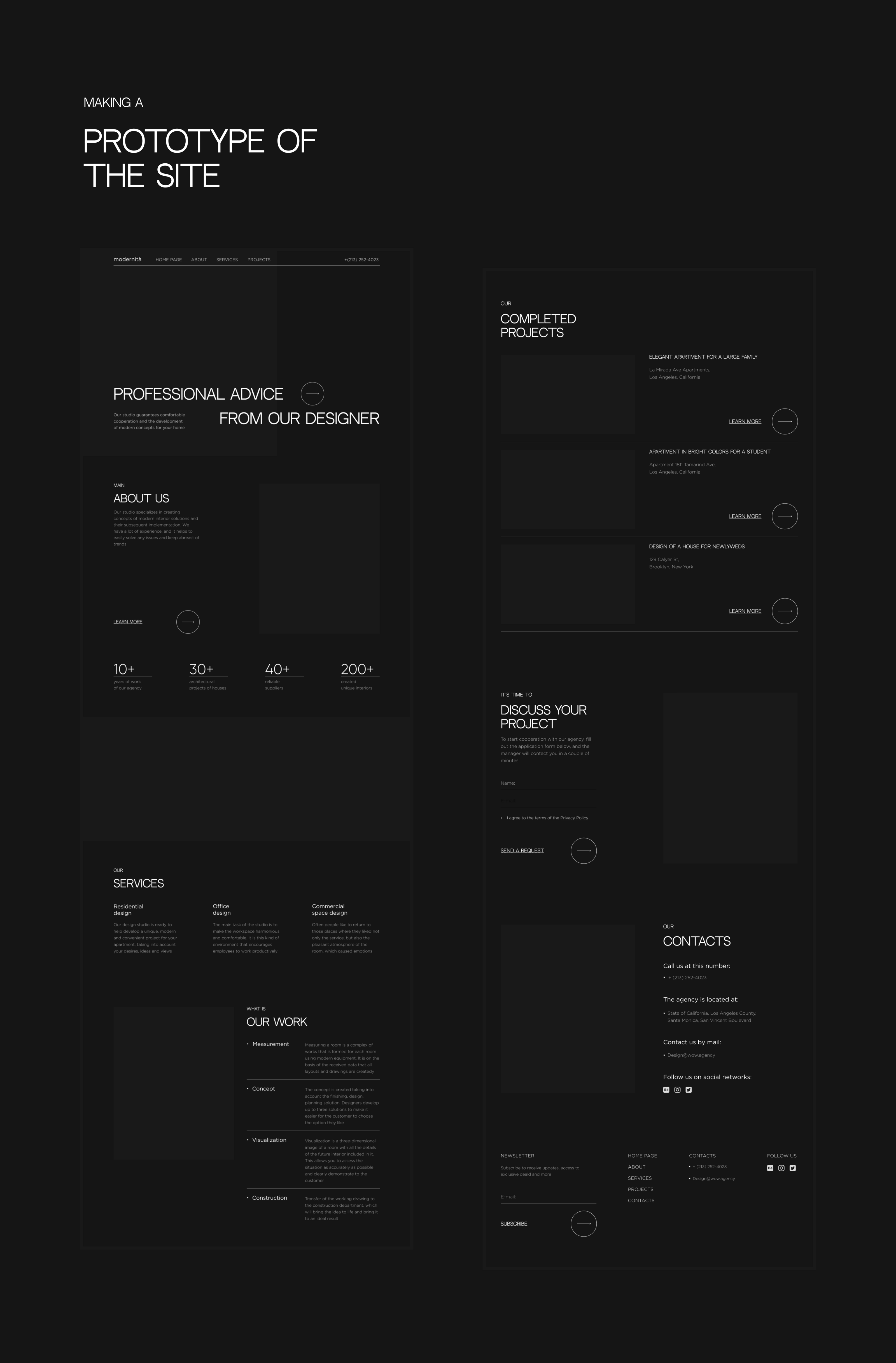 Interior design agency - website — Изображение №6 — Брендинг, Интерфейсы на Dprofile