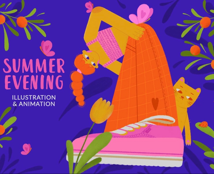 Summer Evening — Иллюстрация, Анимация на Dprofile