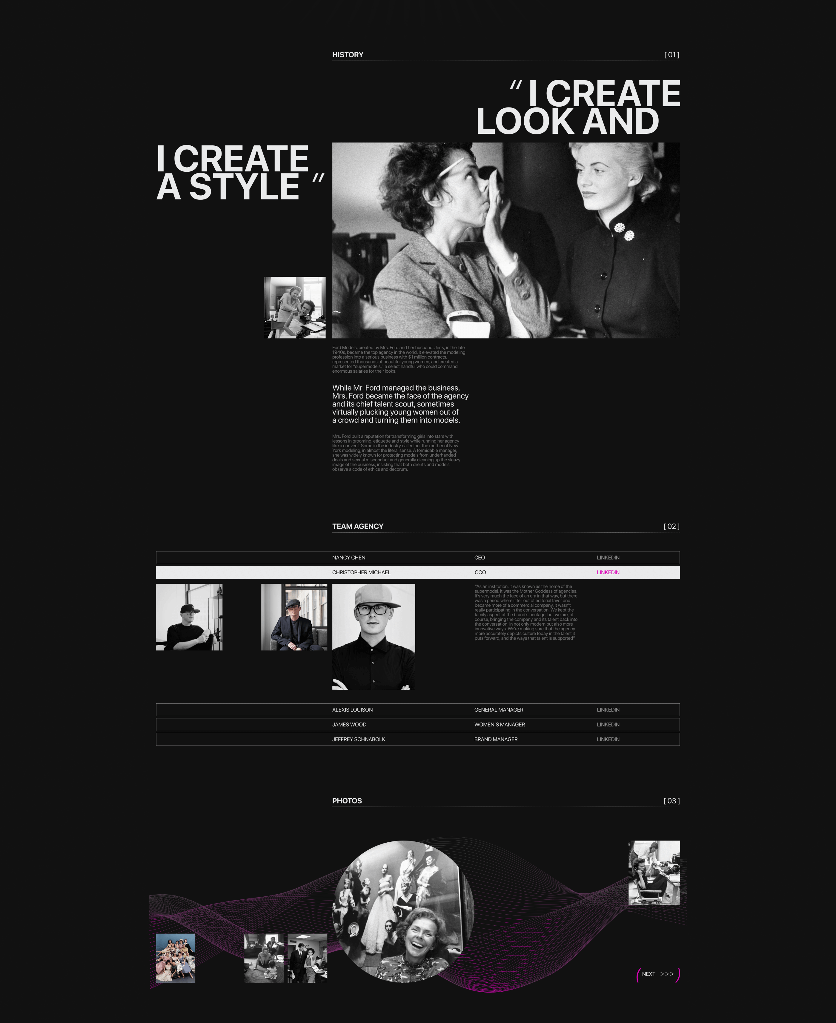 FORD MODELS | Agency website — Изображение №7 — Интерфейсы, Брендинг на Dprofile