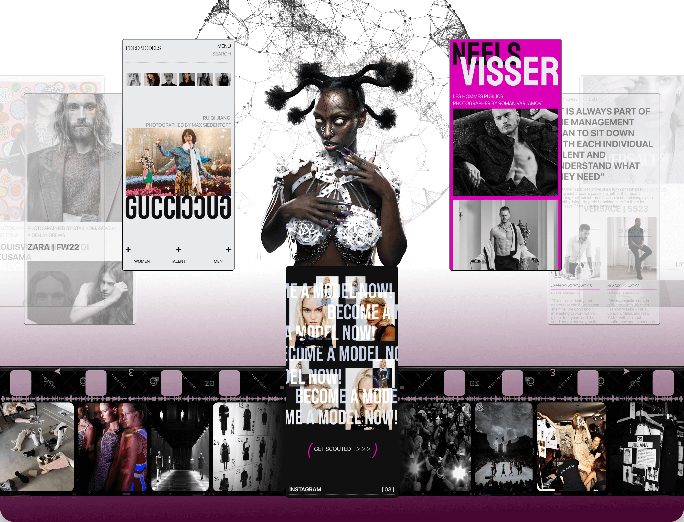 FORD MODELS | Agency website — Изображение №4 — Интерфейсы, Брендинг на Dprofile