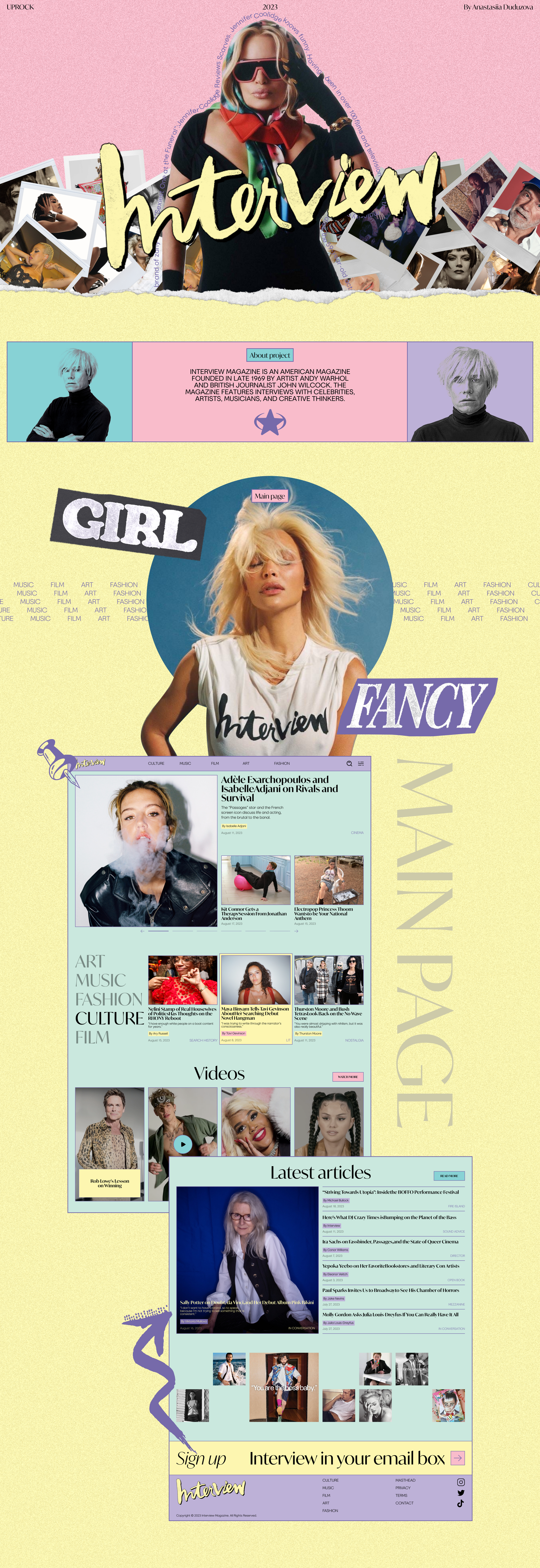 Interview Magazine | Website Redesign — Изображение №1 — Интерфейсы, Брендинг на Dprofile