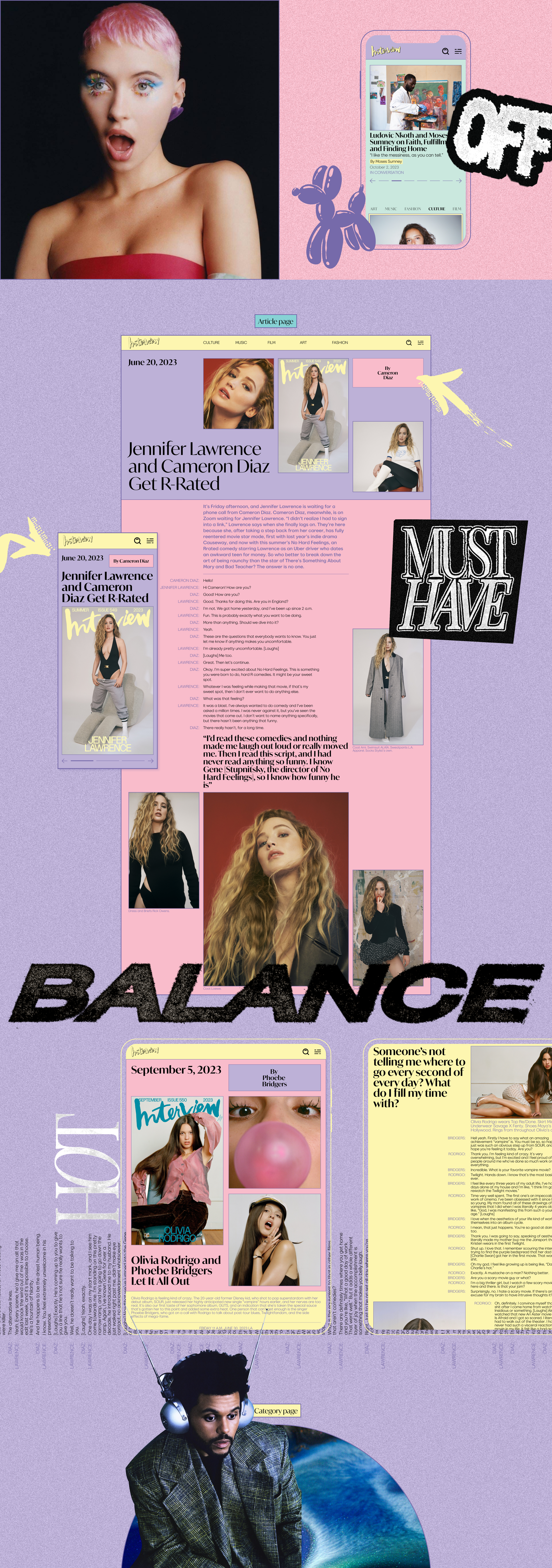 Interview Magazine | Website Redesign — Изображение №2 — Интерфейсы, Брендинг на Dprofile