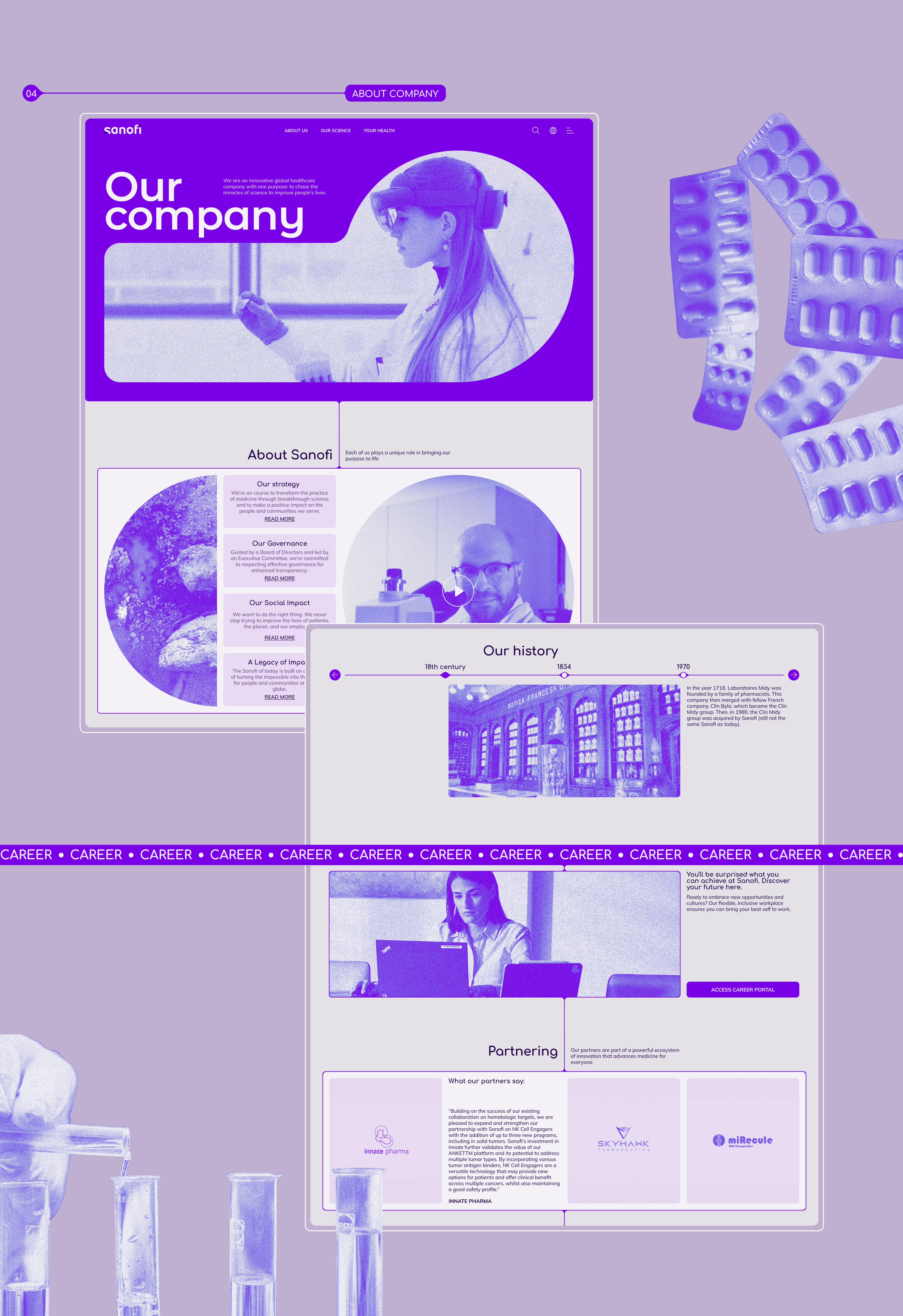 SANOFI | Corporate redesign — Изображение №4 — Интерфейсы, Иллюстрация на Dprofile