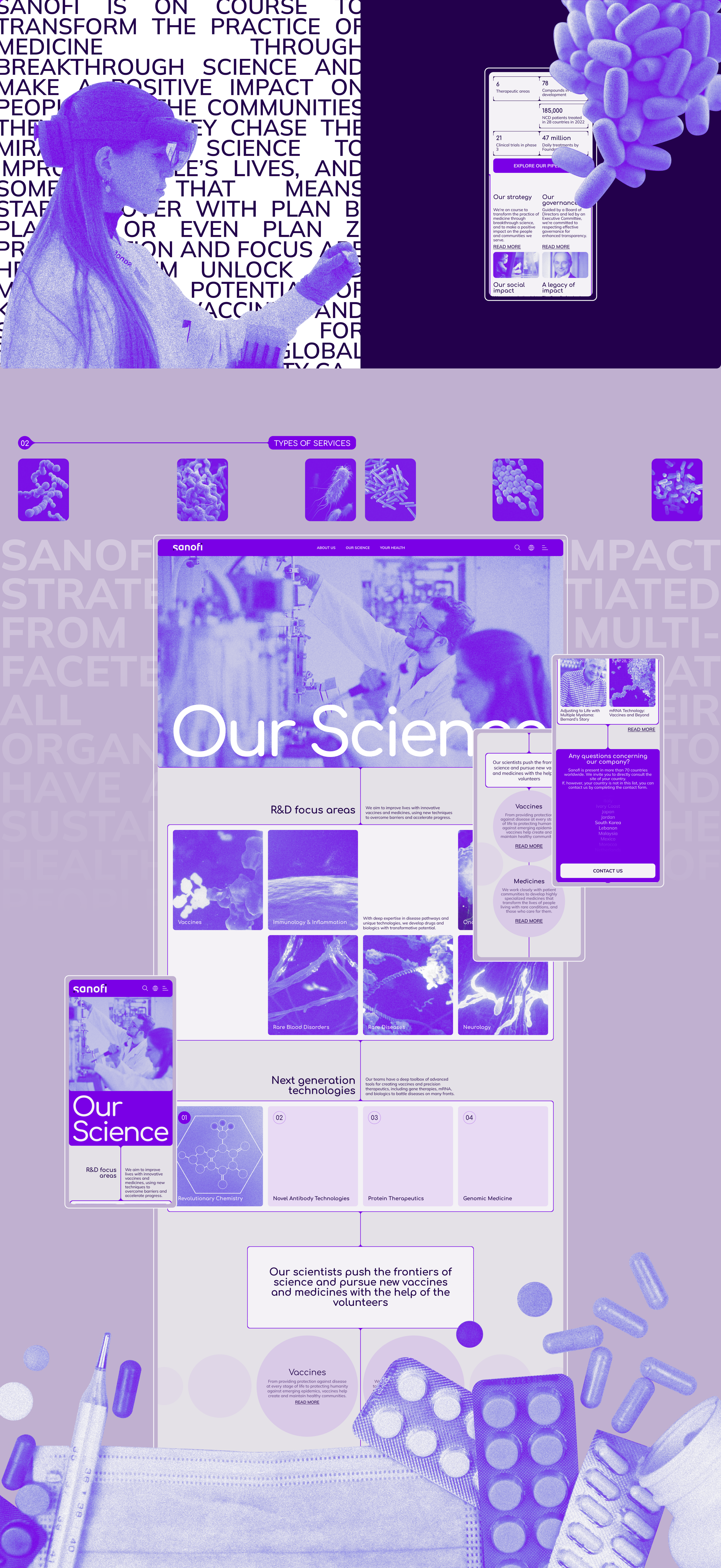 SANOFI | Corporate redesign — Изображение №2 — Интерфейсы, Иллюстрация на Dprofile