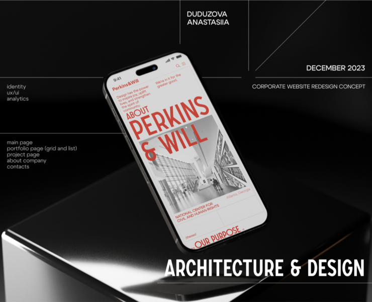 Perkins&Will | Corporate website redesign — Интерфейсы, Графика на Dprofile