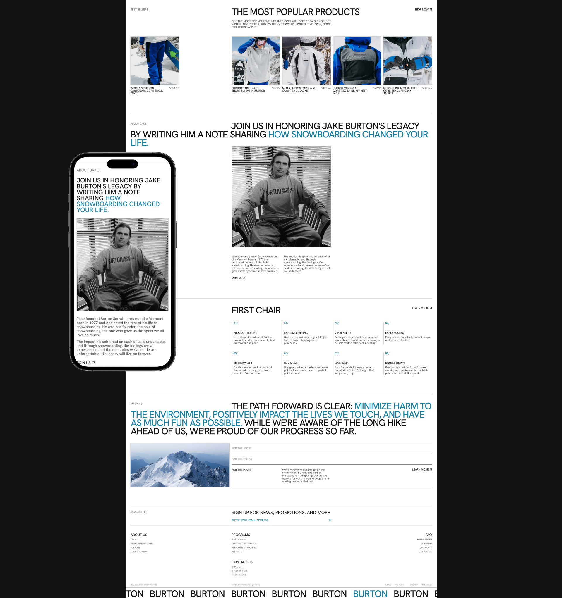 BURTON SNOWBOARDS/ website concept — Изображение №4 — Интерфейсы, Брендинг на Dprofile