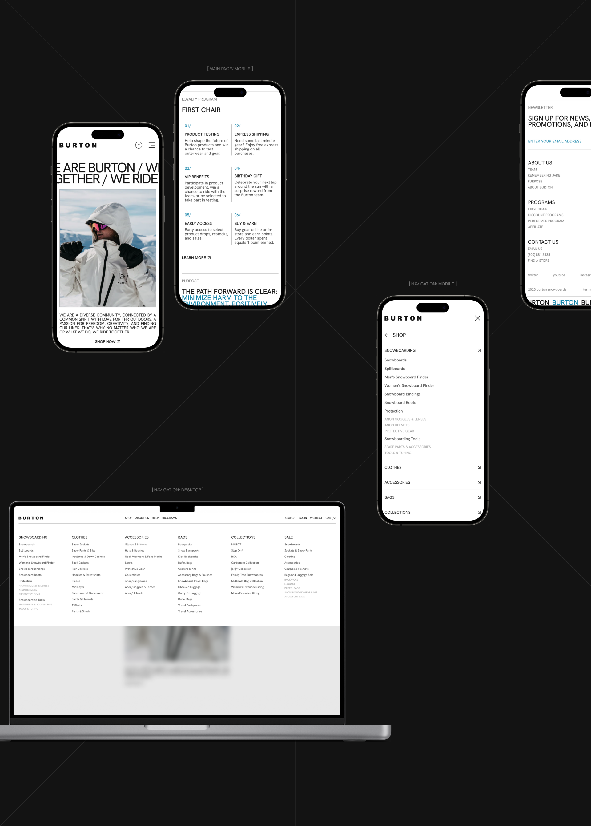BURTON SNOWBOARDS/ website concept — Изображение №6 — Интерфейсы, Брендинг на Dprofile