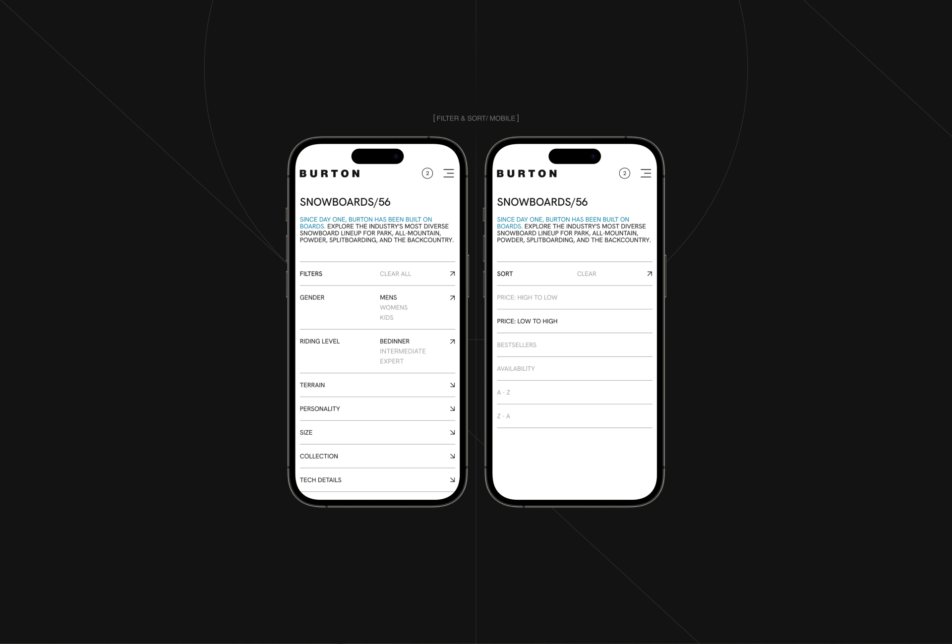 BURTON SNOWBOARDS/ website concept — Изображение №9 — Интерфейсы, Брендинг на Dprofile