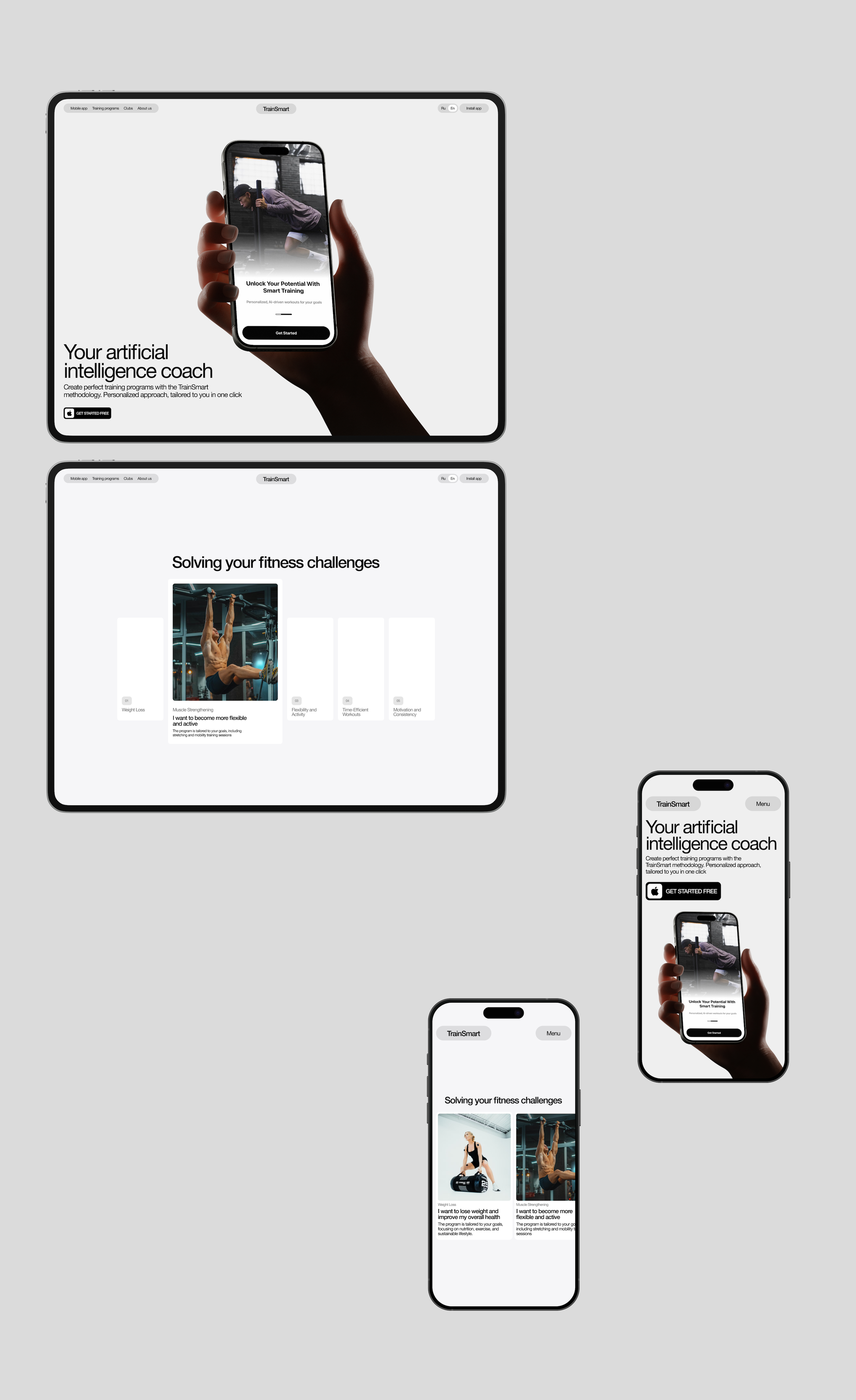 TrainSmart — Изображение №3 — Интерфейсы, Анимация на Dprofile