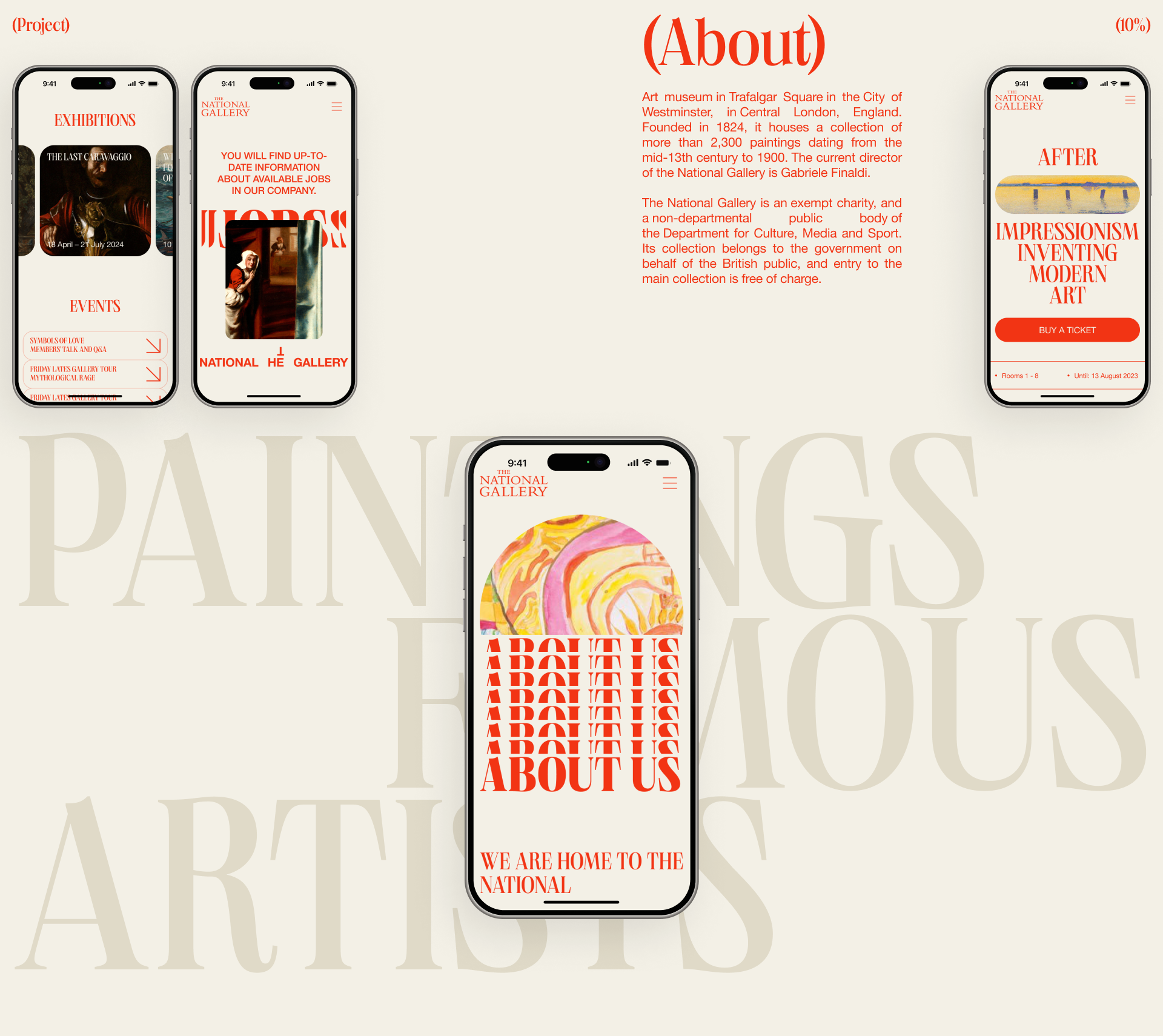THE NATIONAL GALLERY - Website & Brand identity — Изображение №2 — Интерфейсы, Брендинг на Dprofile