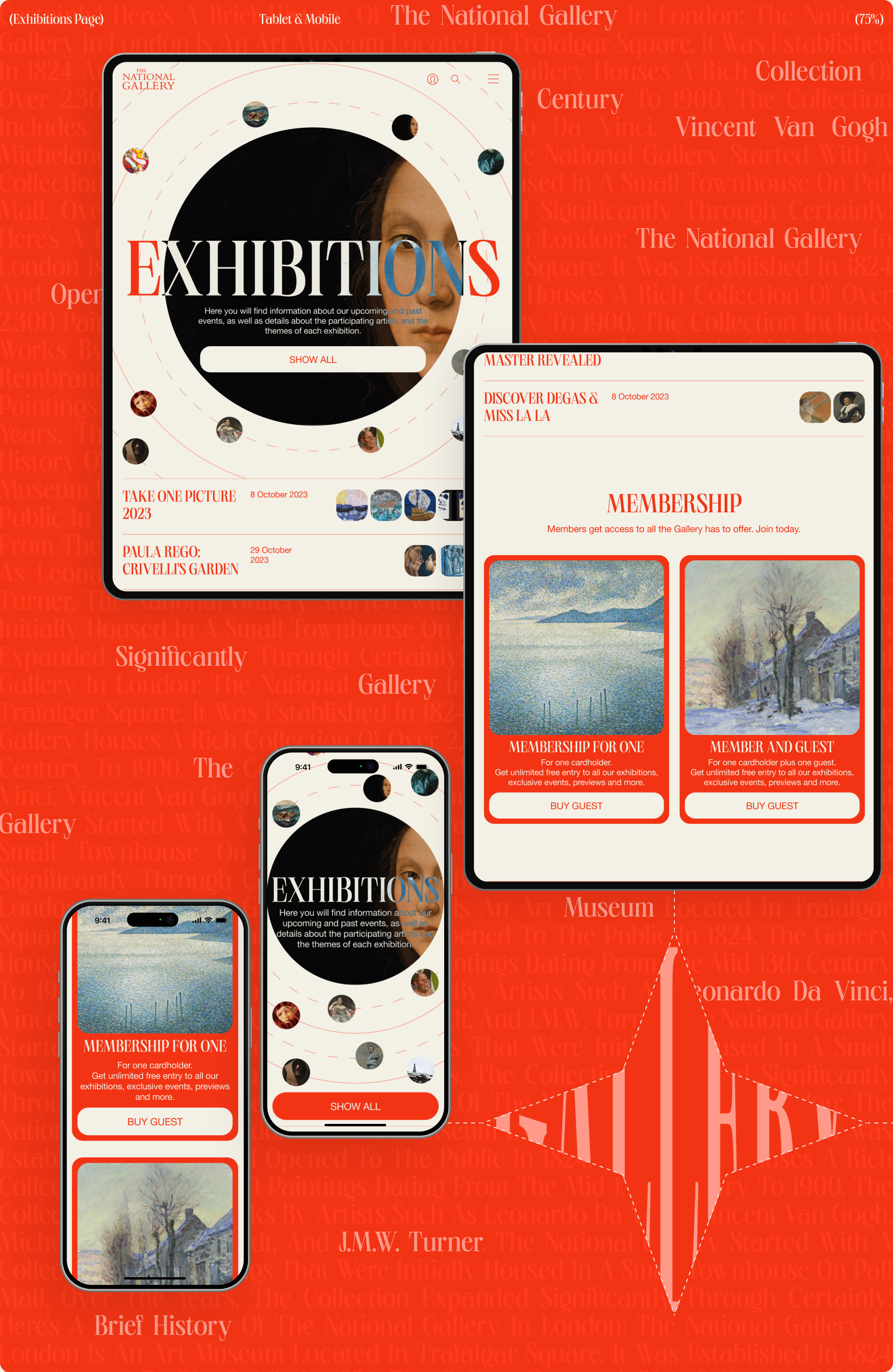THE NATIONAL GALLERY - Website & Brand identity — Изображение №9 — Интерфейсы, Брендинг на Dprofile