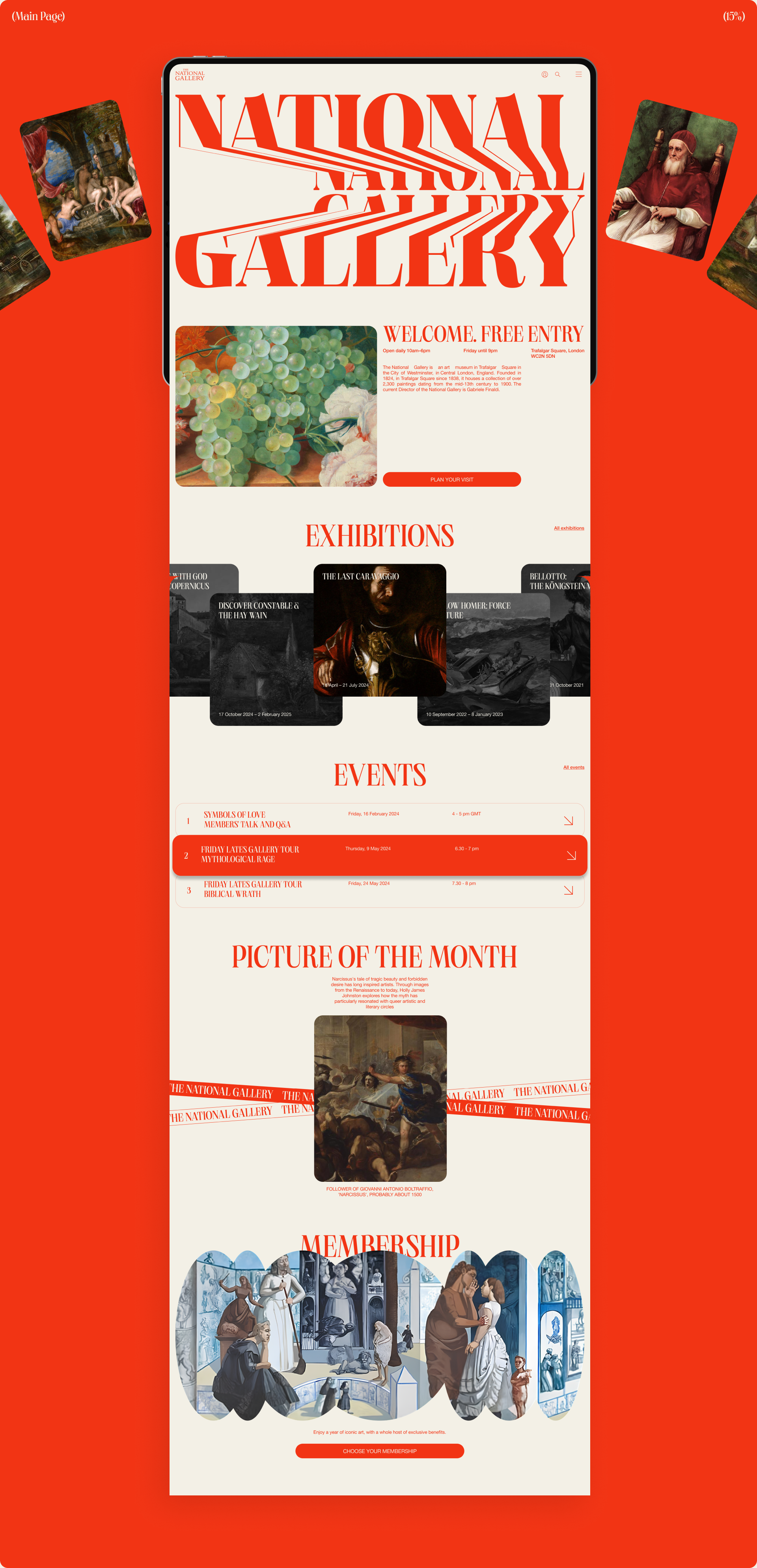 THE NATIONAL GALLERY - Website & Brand identity — Изображение №3 — Интерфейсы, Брендинг на Dprofile