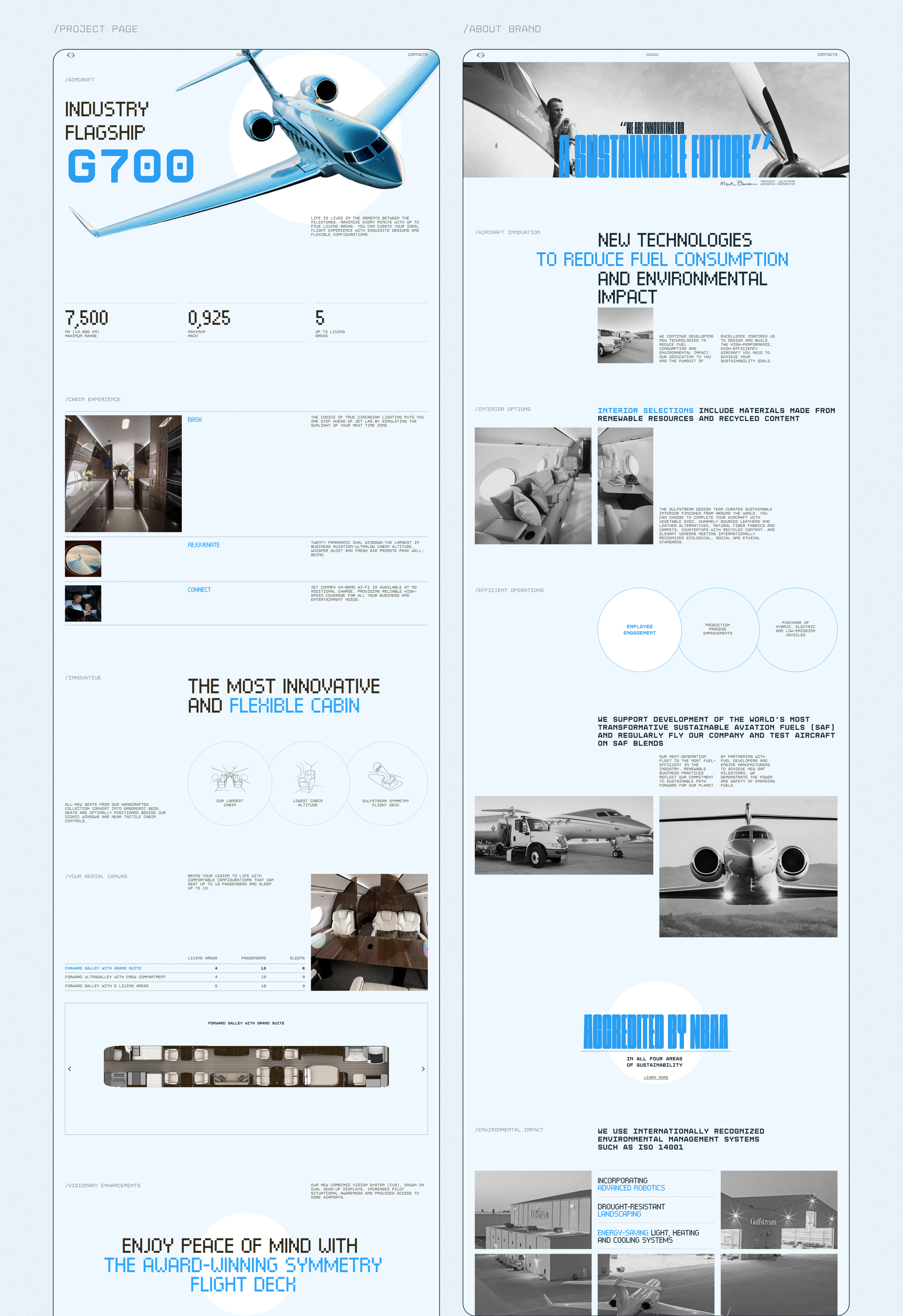 Gulfstream | Corporate website Redesign — Изображение №9 — Интерфейсы, Брендинг на Dprofile